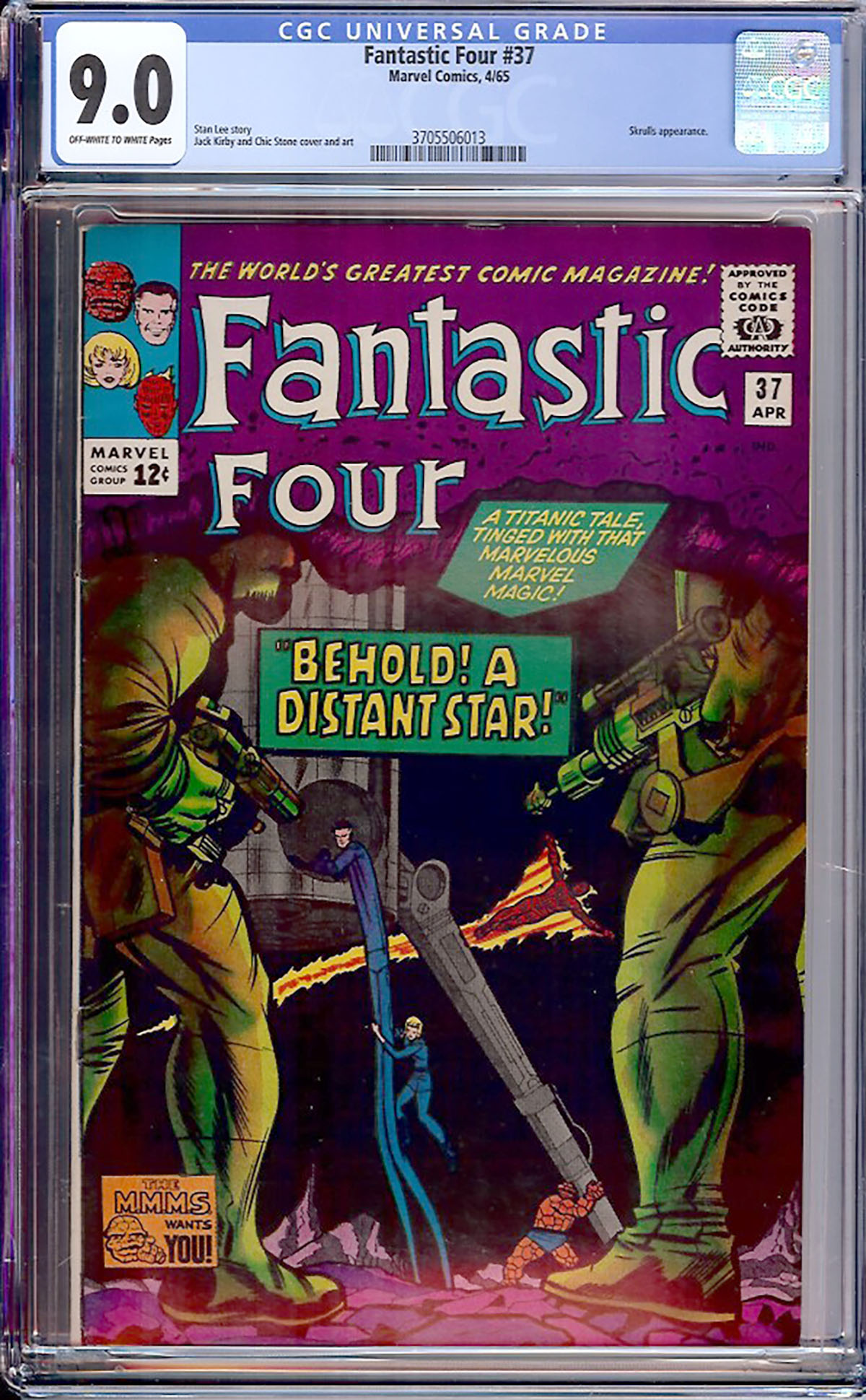Fantastic Four #37 CGC 9.0 ow/w