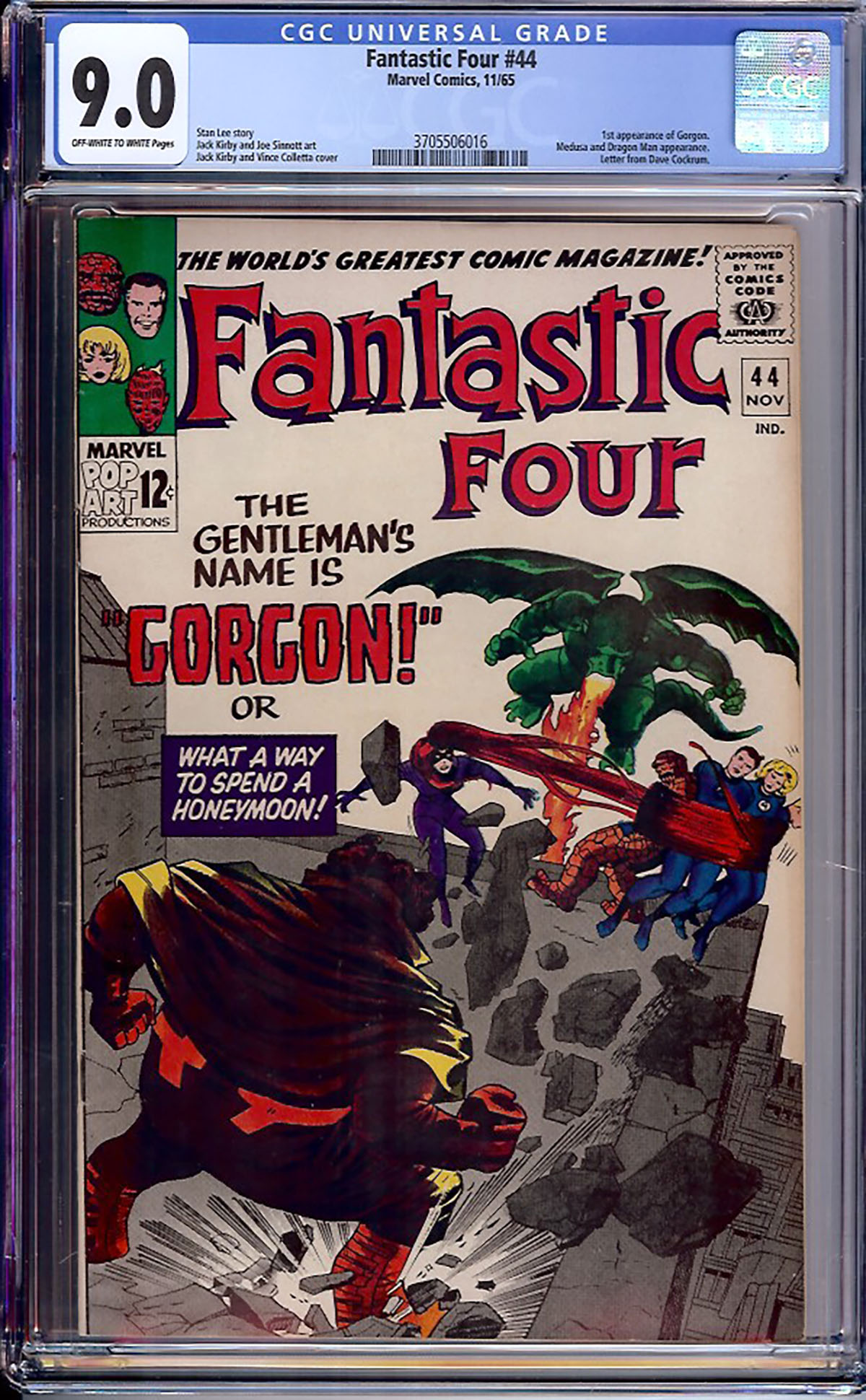 Fantastic Four #44 CGC 9.0 ow/w