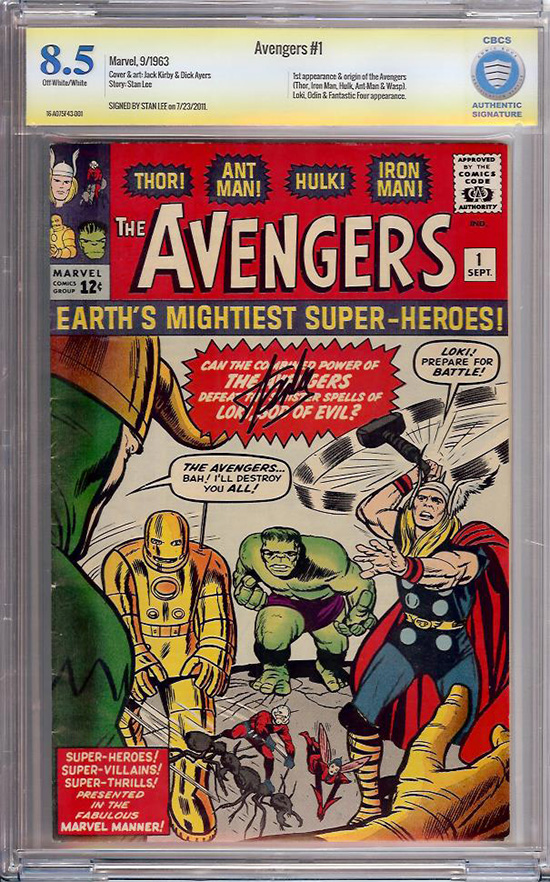 Avengers #1 CBCS 8.5 ow/w CBCS Authentic Signature