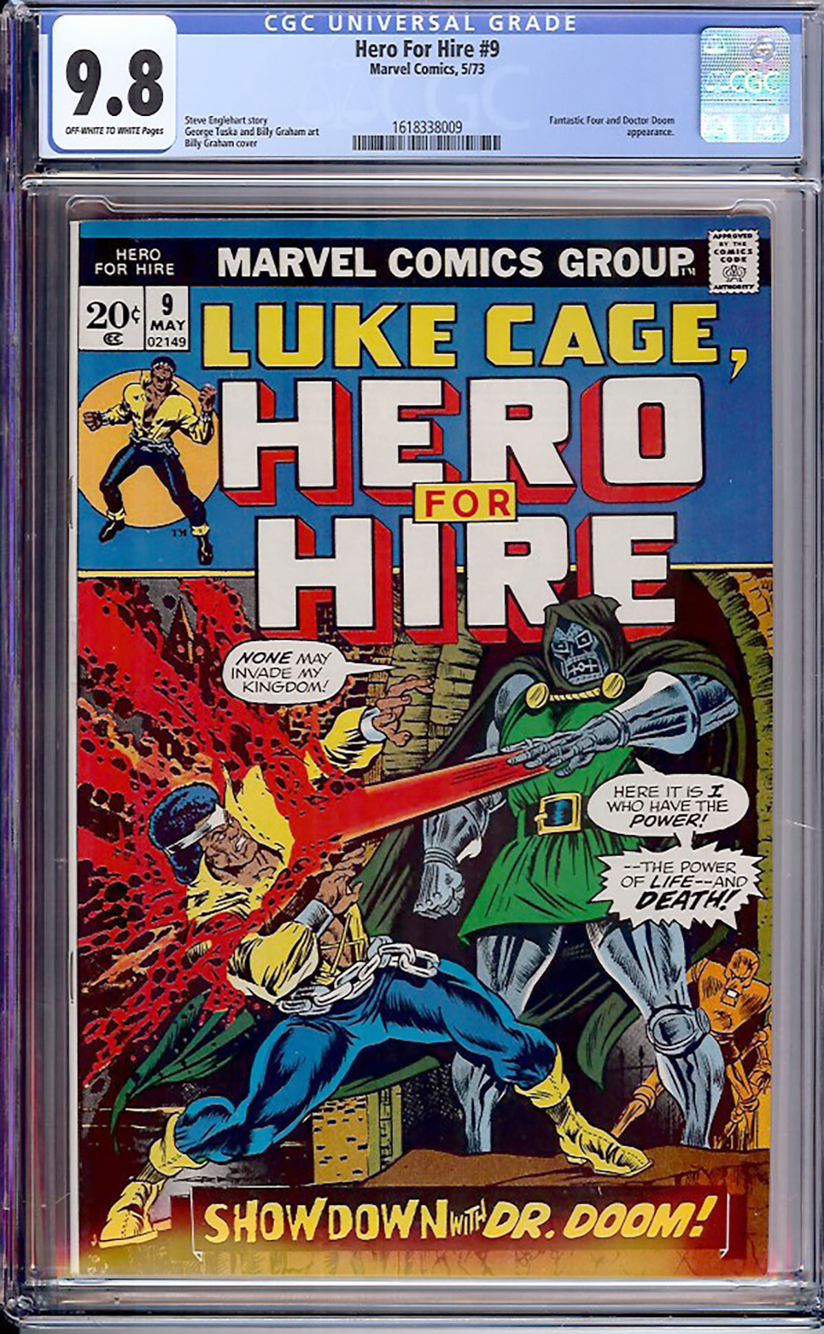 Hero For Hire #9 CGC 9.8 ow/w