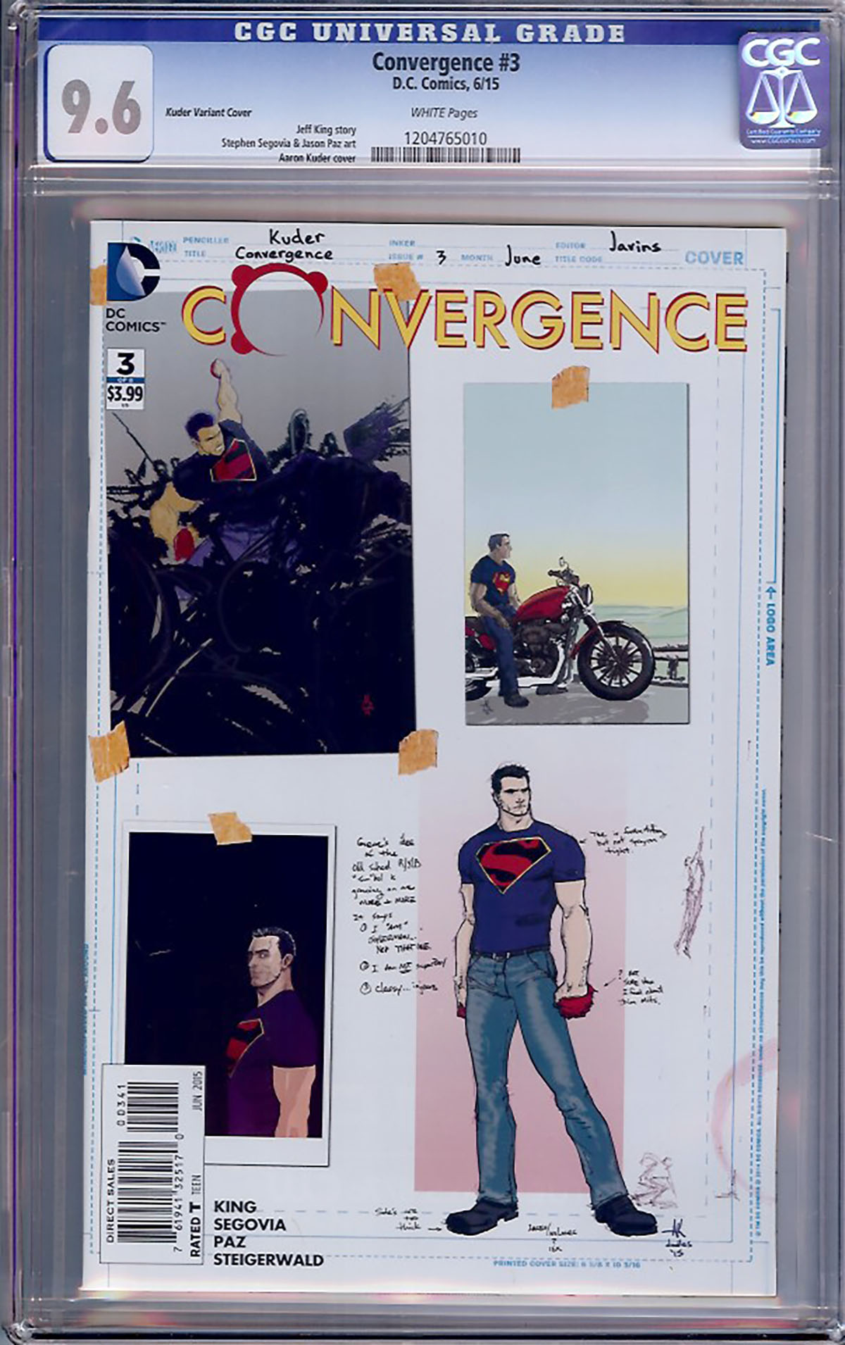 Convergence #3 CGC 9.6 w Kuder Variant Cover