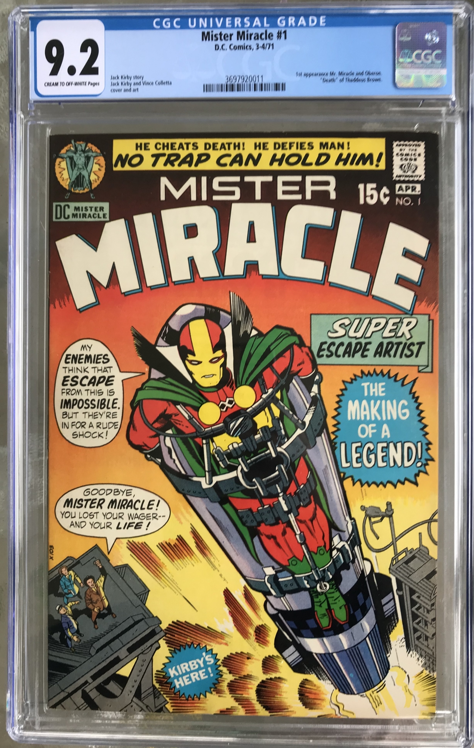 Mister Miracle #1 CGC 9.2 cr/ow