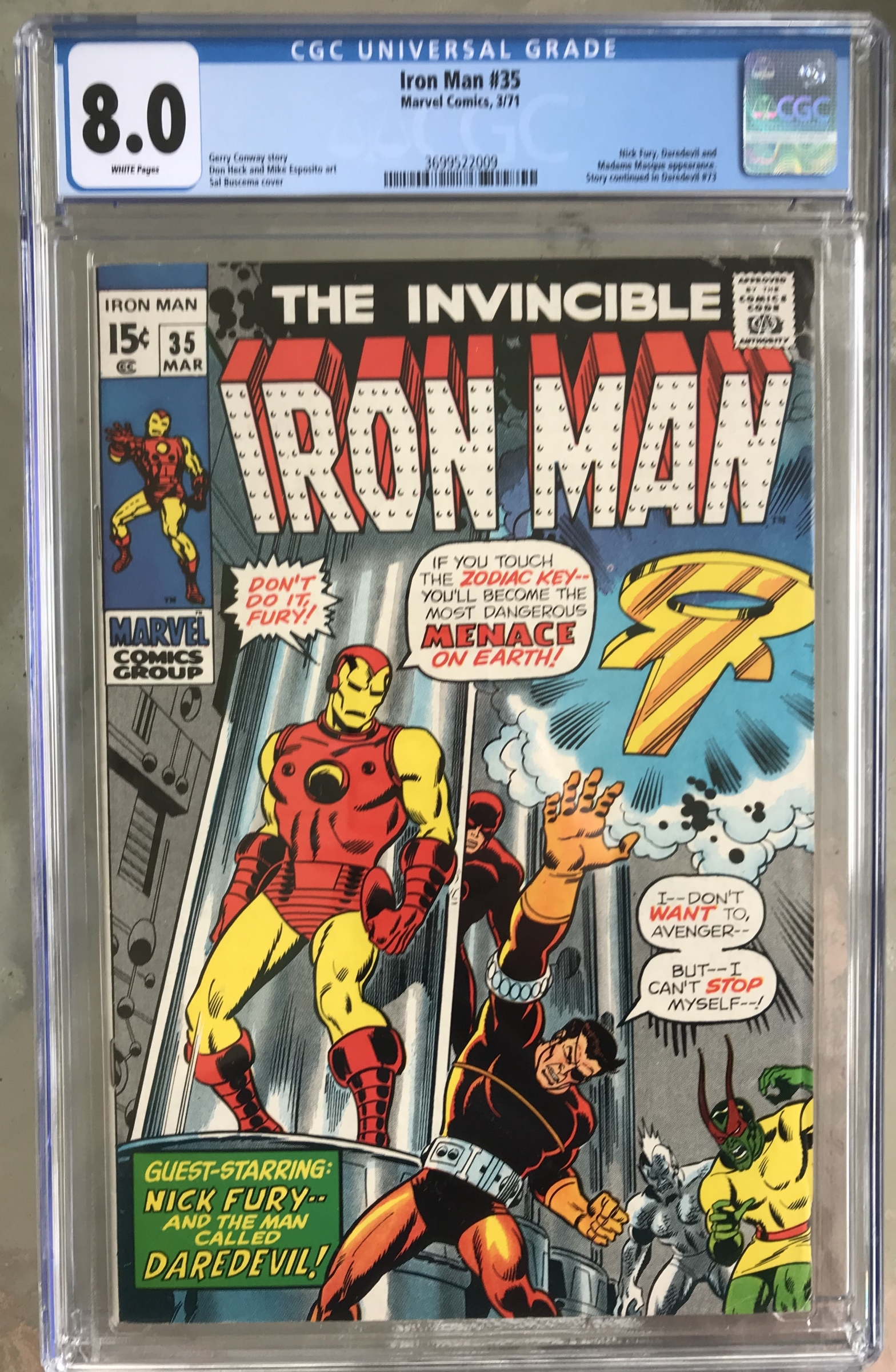 Iron Man #35 CGC 8.0 w