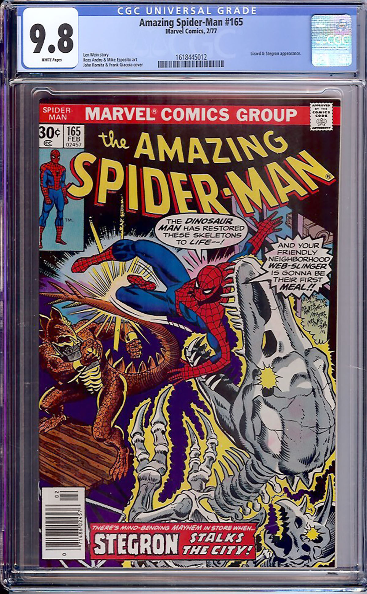 Amazing Spider-Man #165 CGC 9.8 w