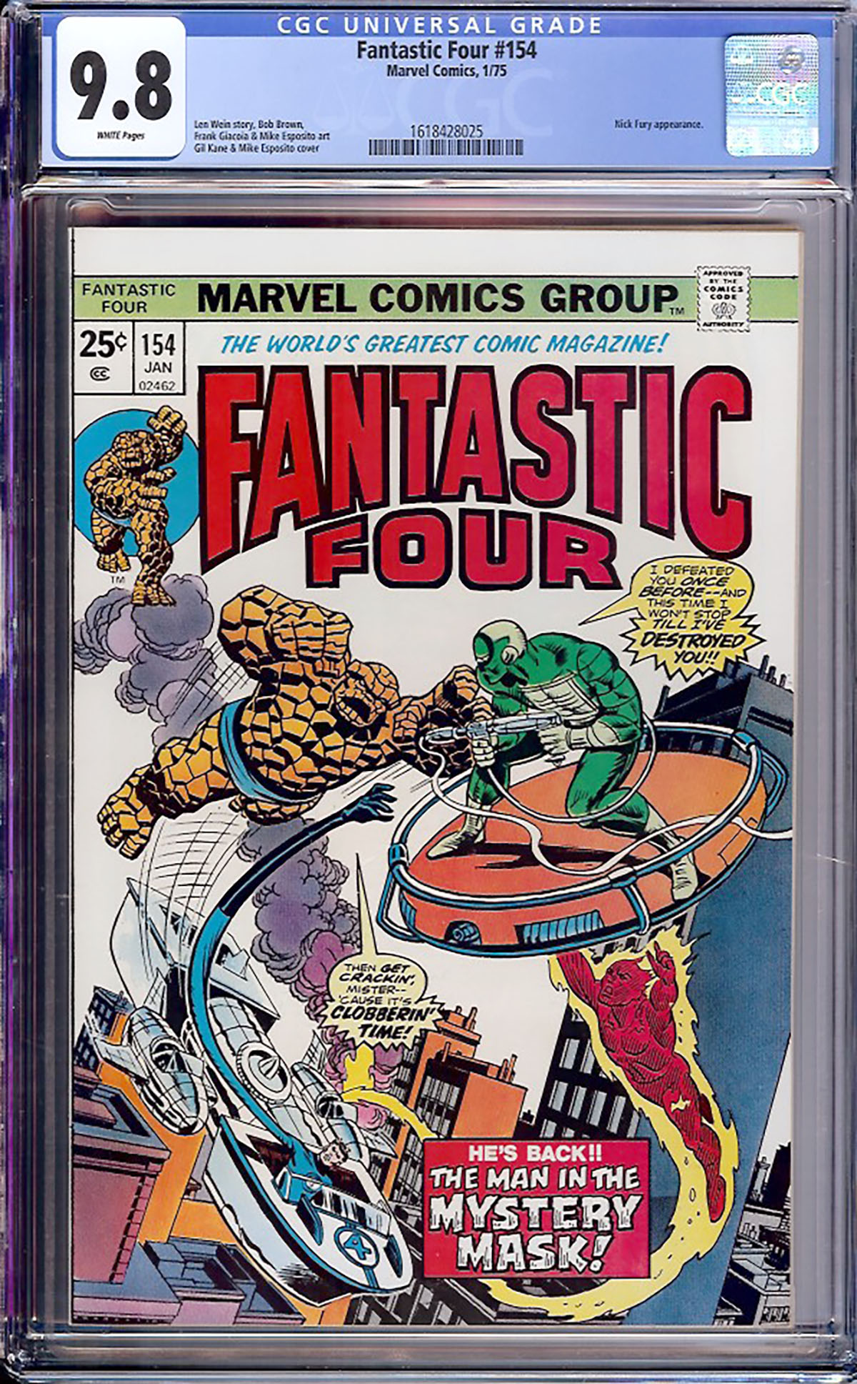 Fantastic Four #154 CGC 9.8 w