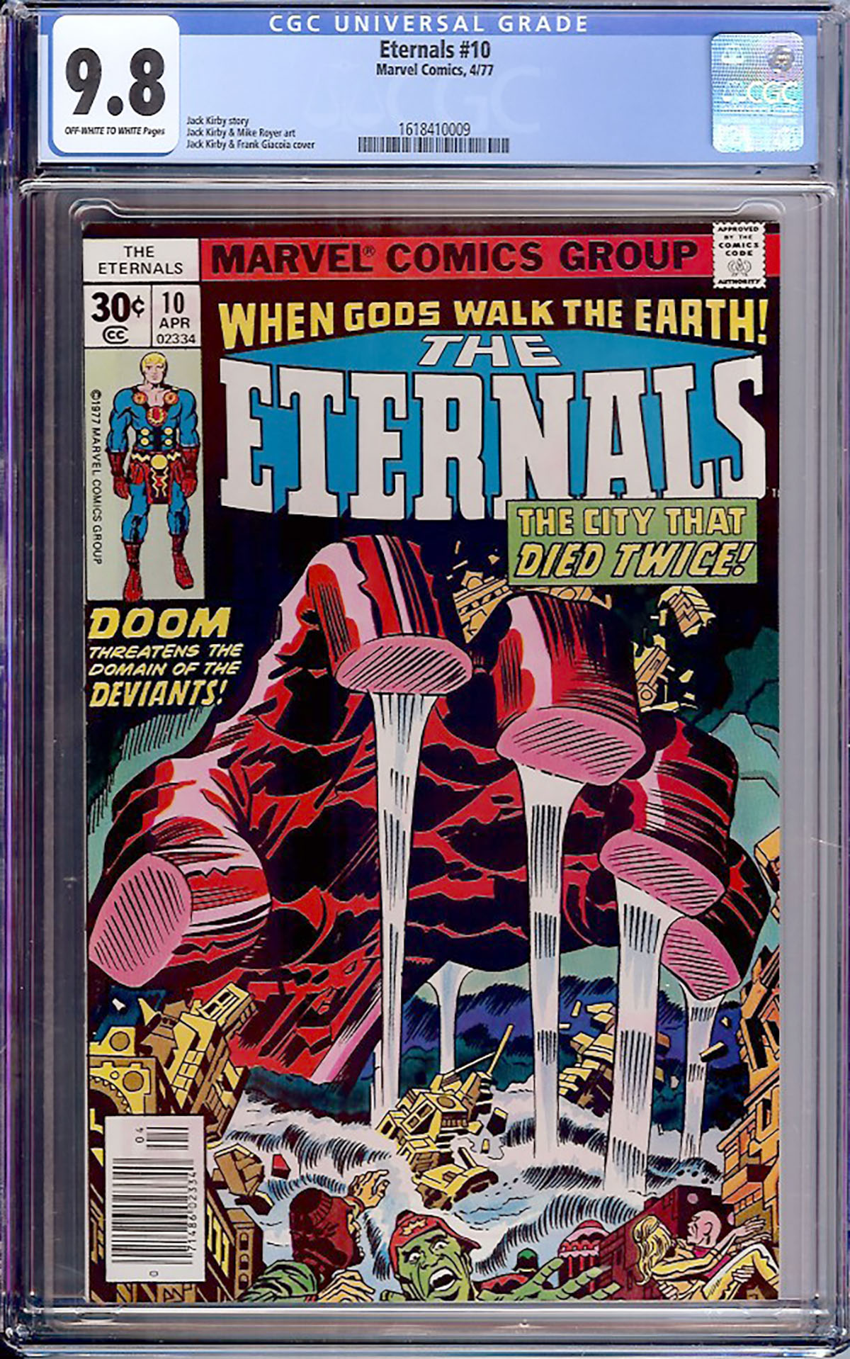 Eternals #10 CGC 9.8 ow/w