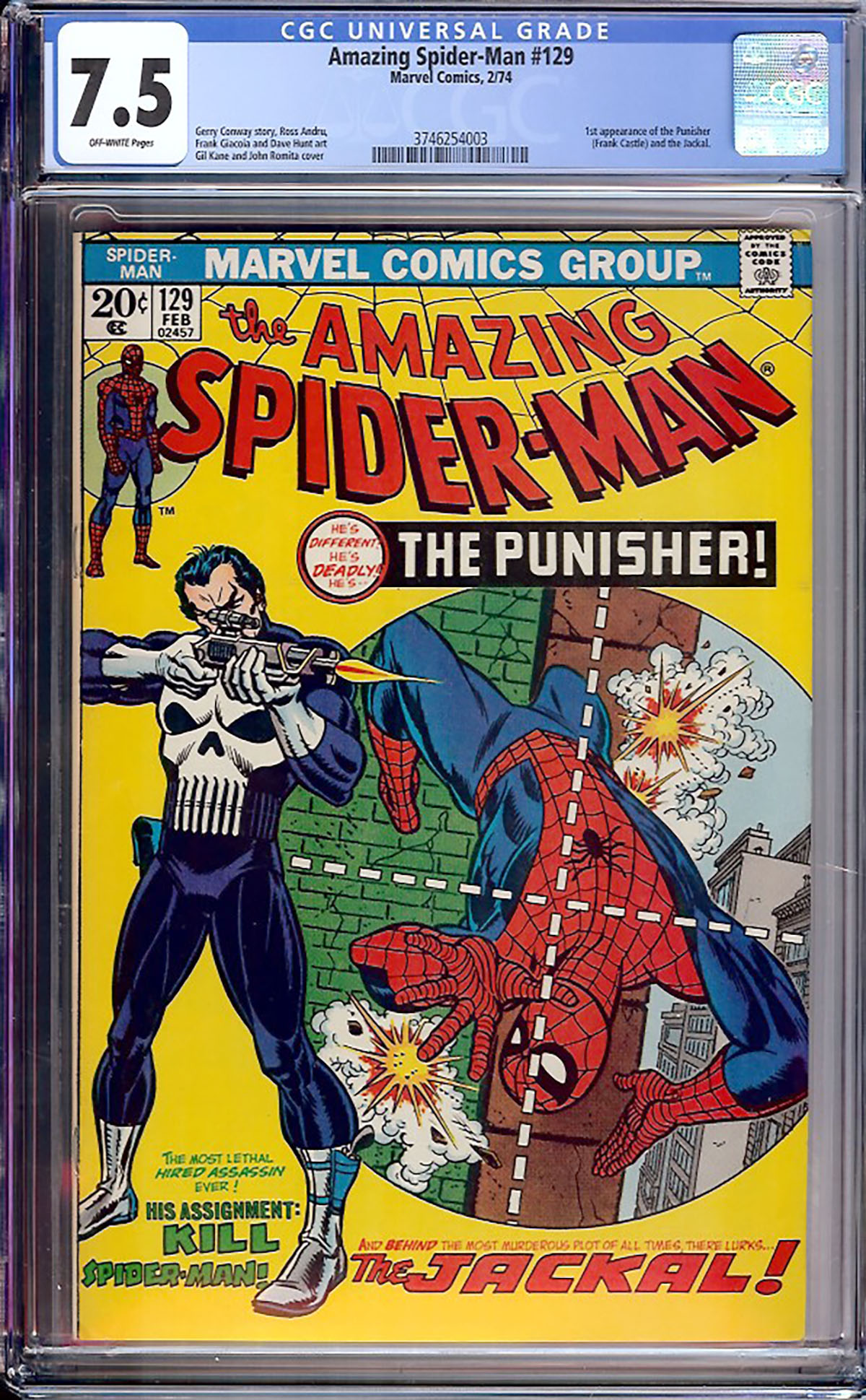 Amazing Spider-Man #129 CGC 7.5 ow