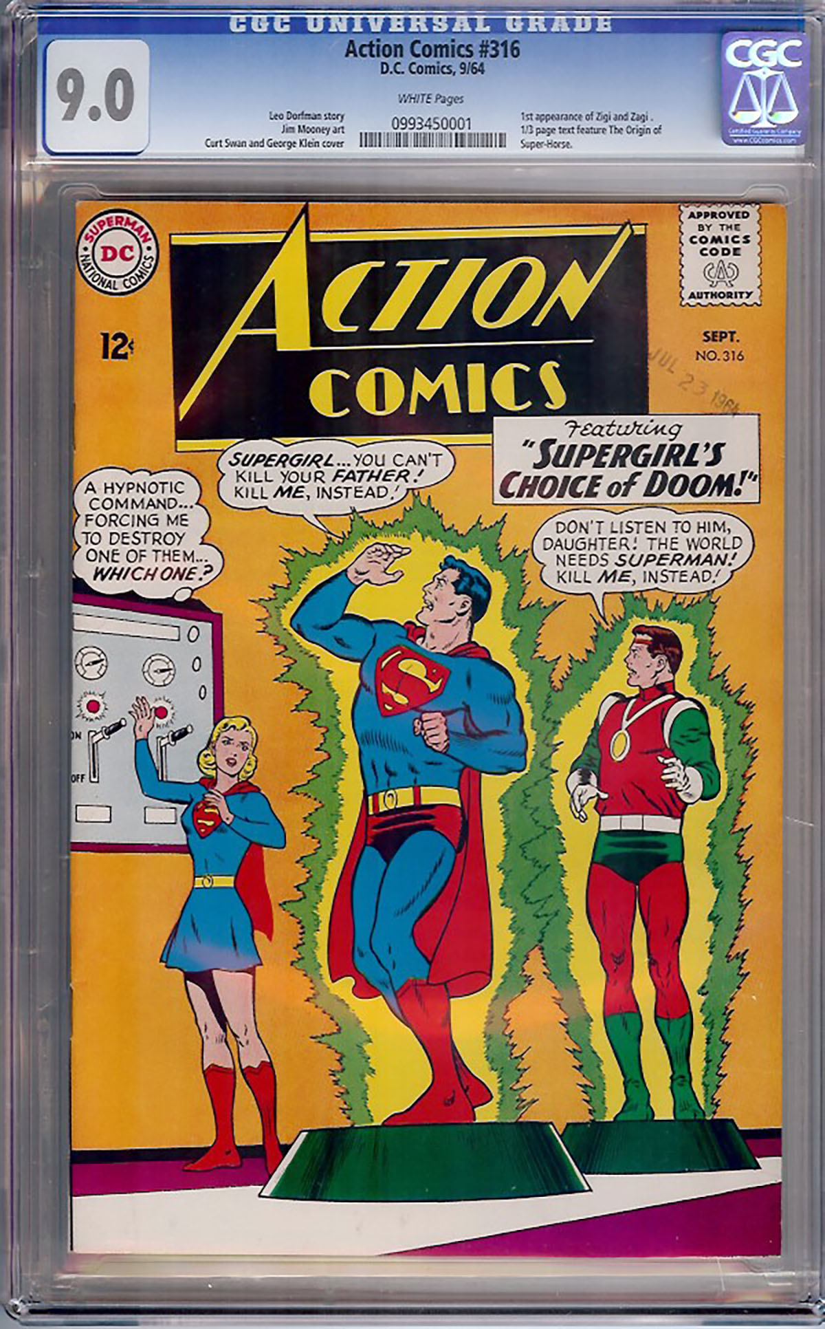 Action Comics #316 CGC 9.0 w