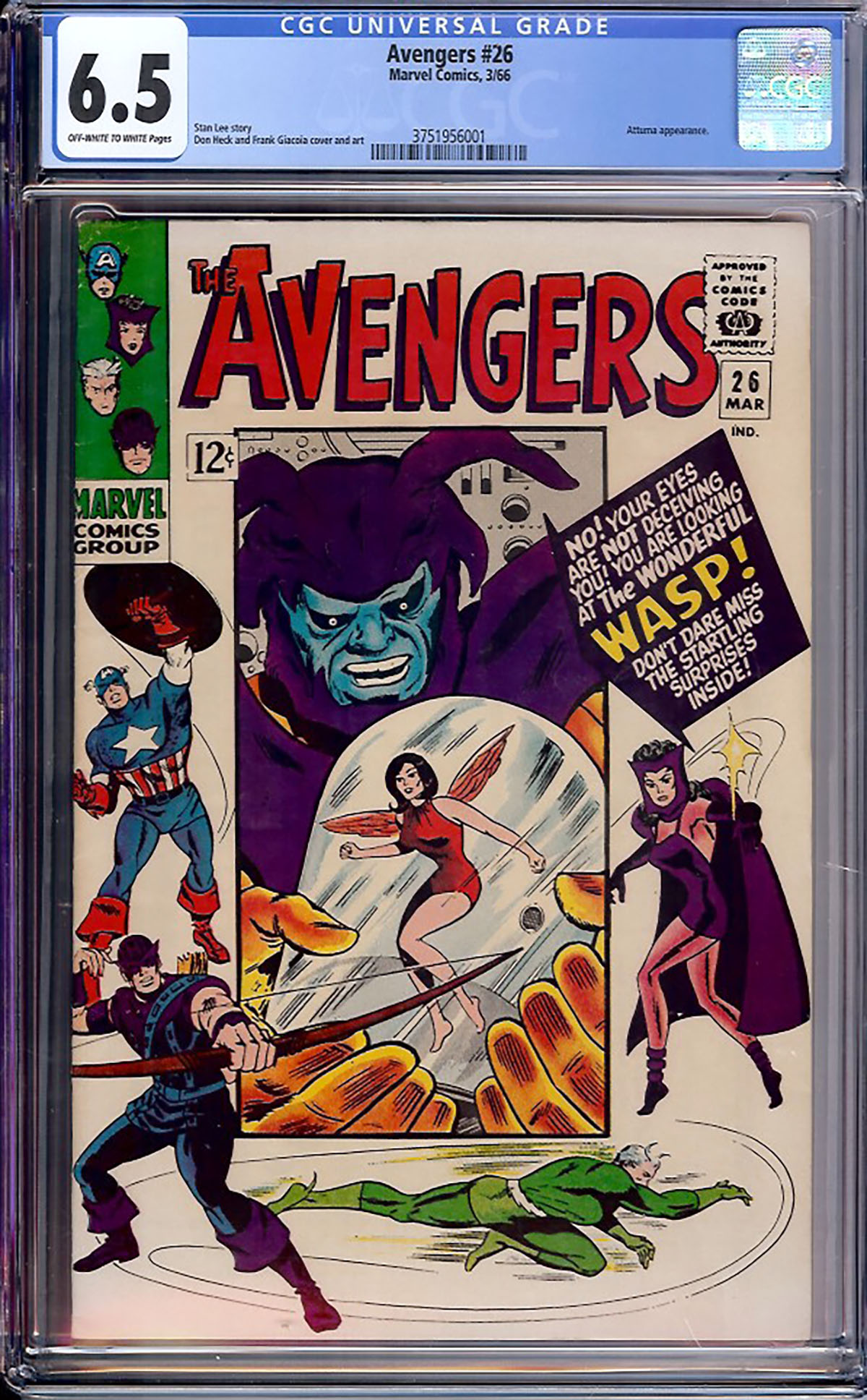 Avengers #26 CGC 6.5 ow/w