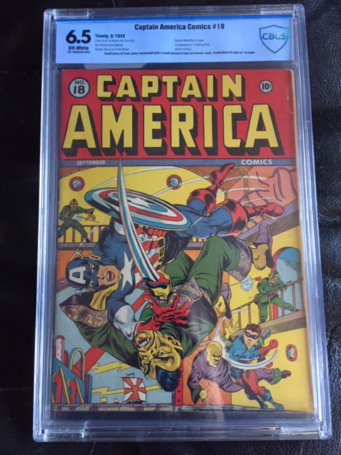 Captain America Comics #18 CBCS 6.5 ow