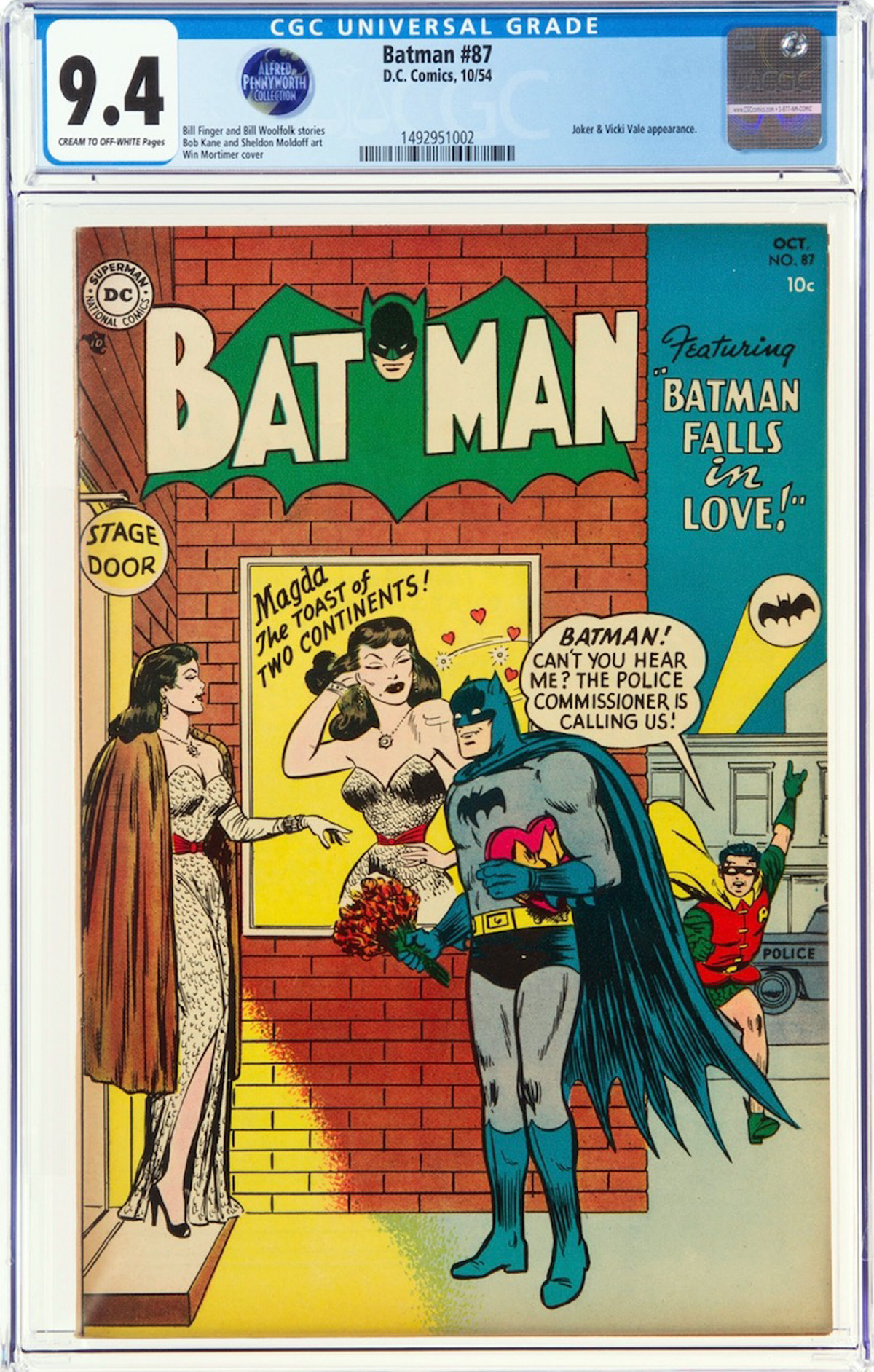 Batman #87 CGC 9.4 cr/ow Alfred Pennyworth Collection