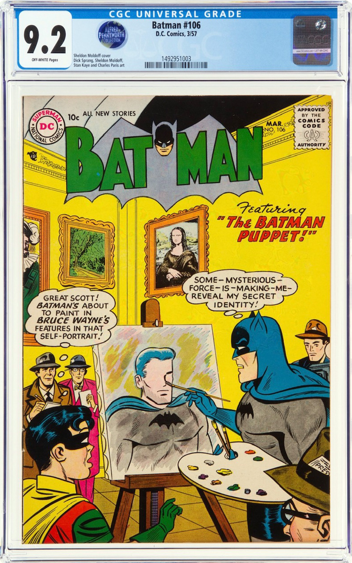 Batman #106 CGC 9.2 ow Alfred Pennyworth Collection