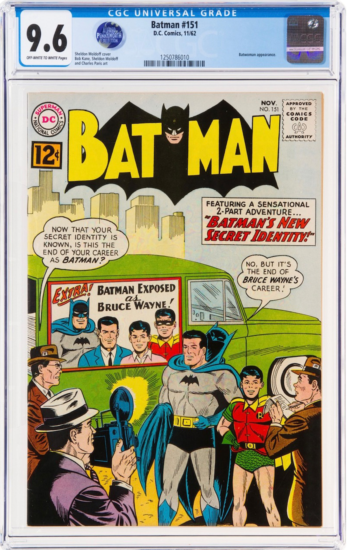 Batman #151 CGC 9.6 ow/w Alfred Pennyworth Collection