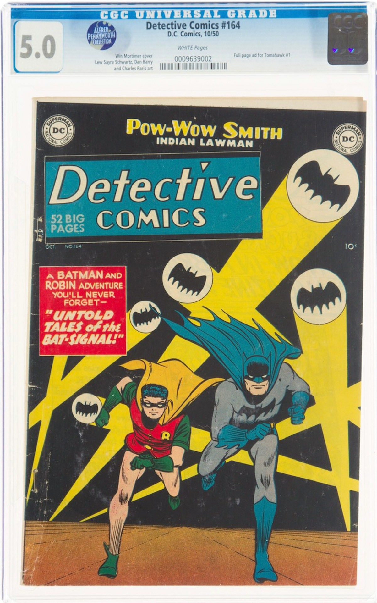 Detective Comics #164 CGC 5.0 w Alfred Pennyworth Collection