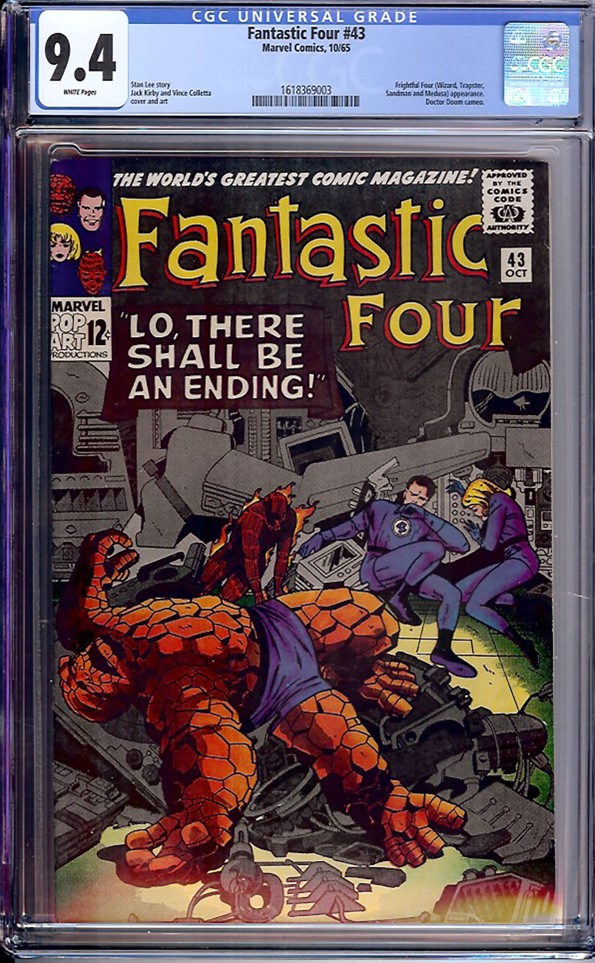 Fantastic Four #43 CGC 9.4 w