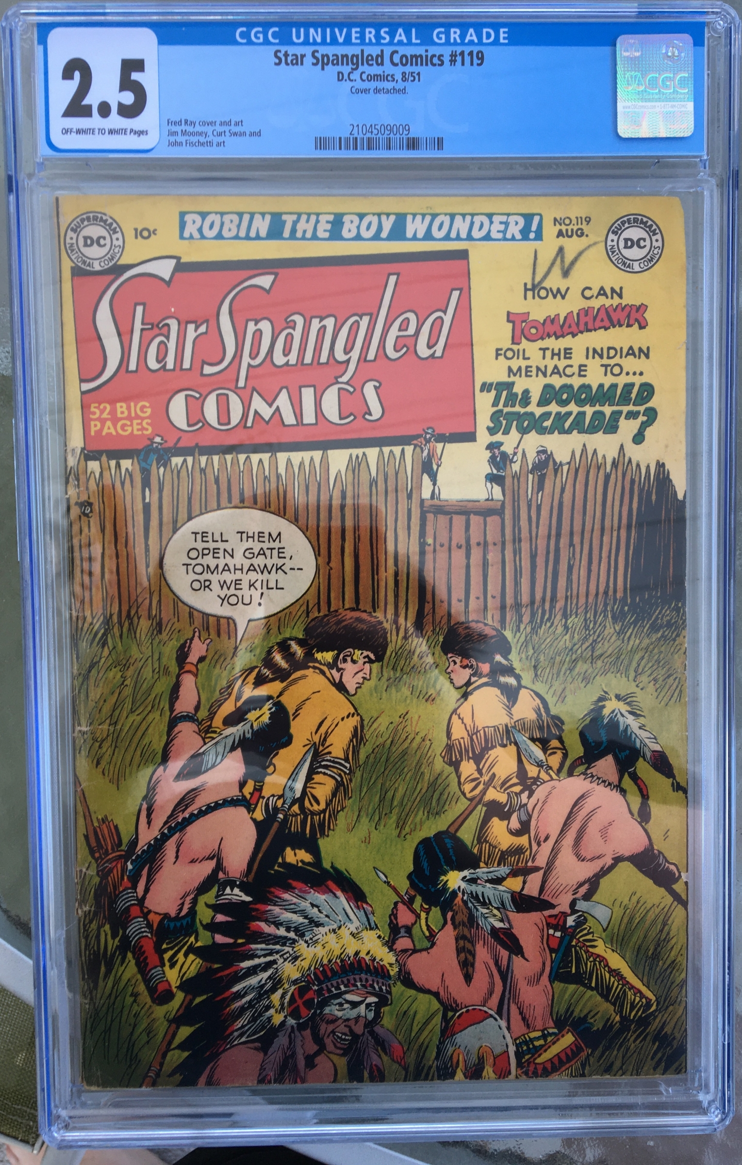 Star Spangled Comics #119 CGC 2.5 ow/w