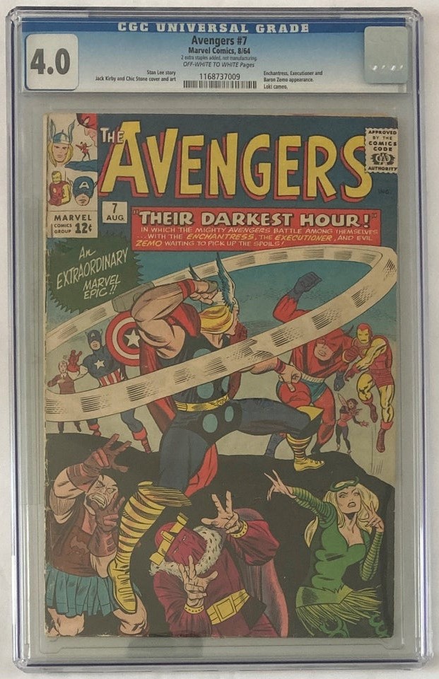 Avengers #7 CGC 4.0 ow/w