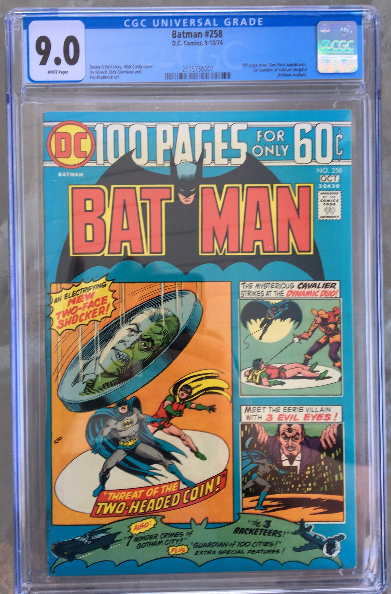 Batman #258 CGC 9.0 w