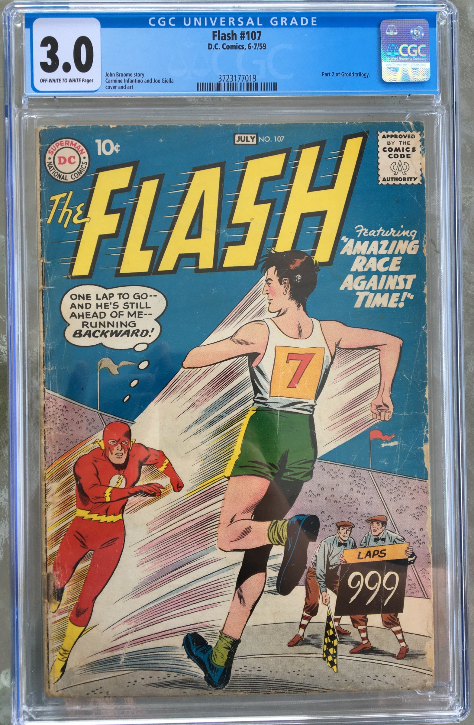 Flash #107 CGC 3.0 ow/w