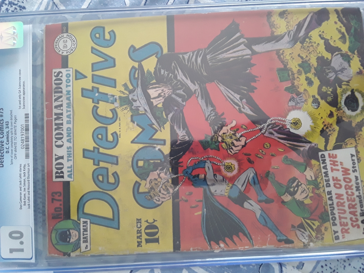 Detective Comics #73 CGC 1.0 ow/w