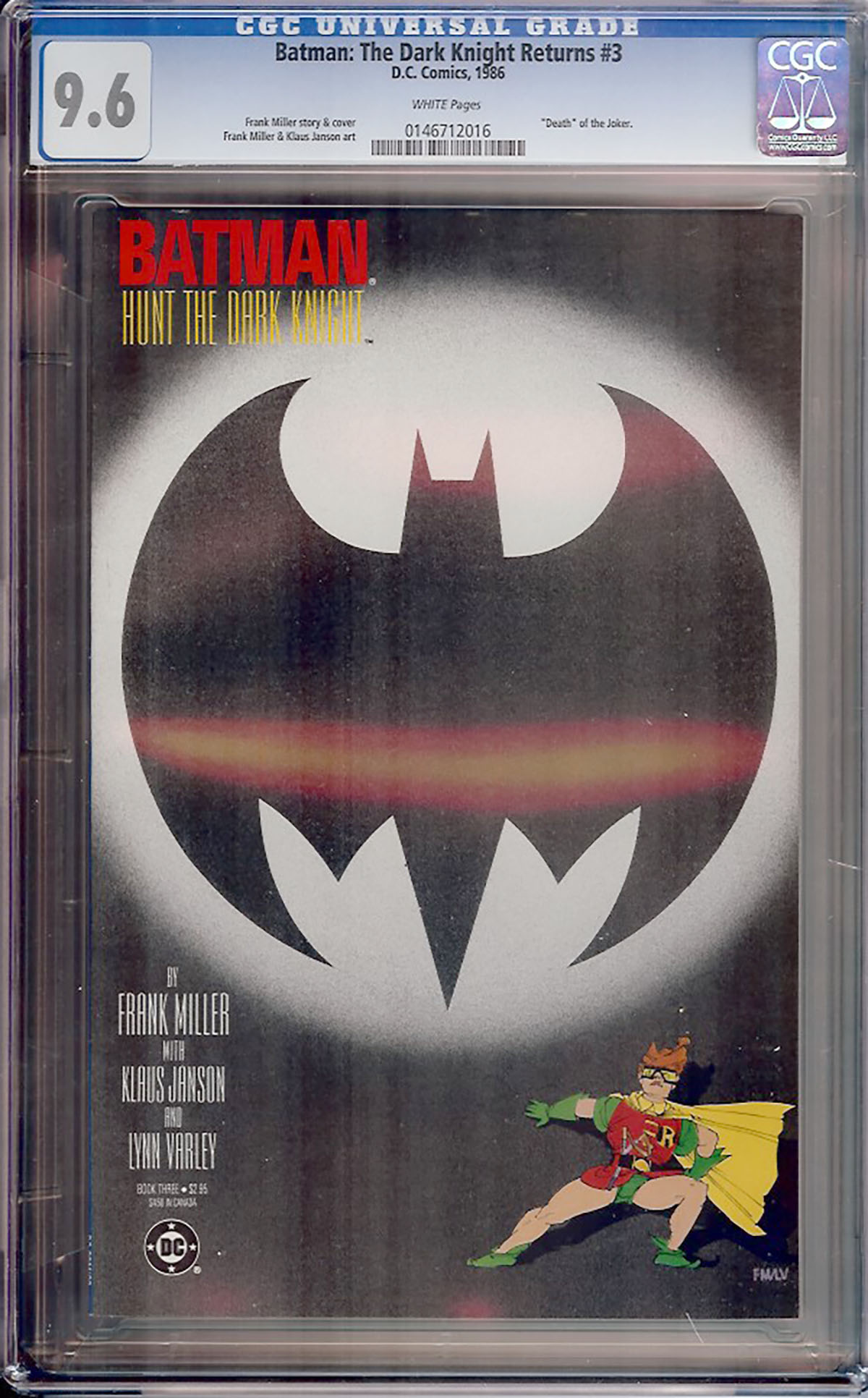 Batman: The Dark Knight Returns #3 CGC 9.6 w