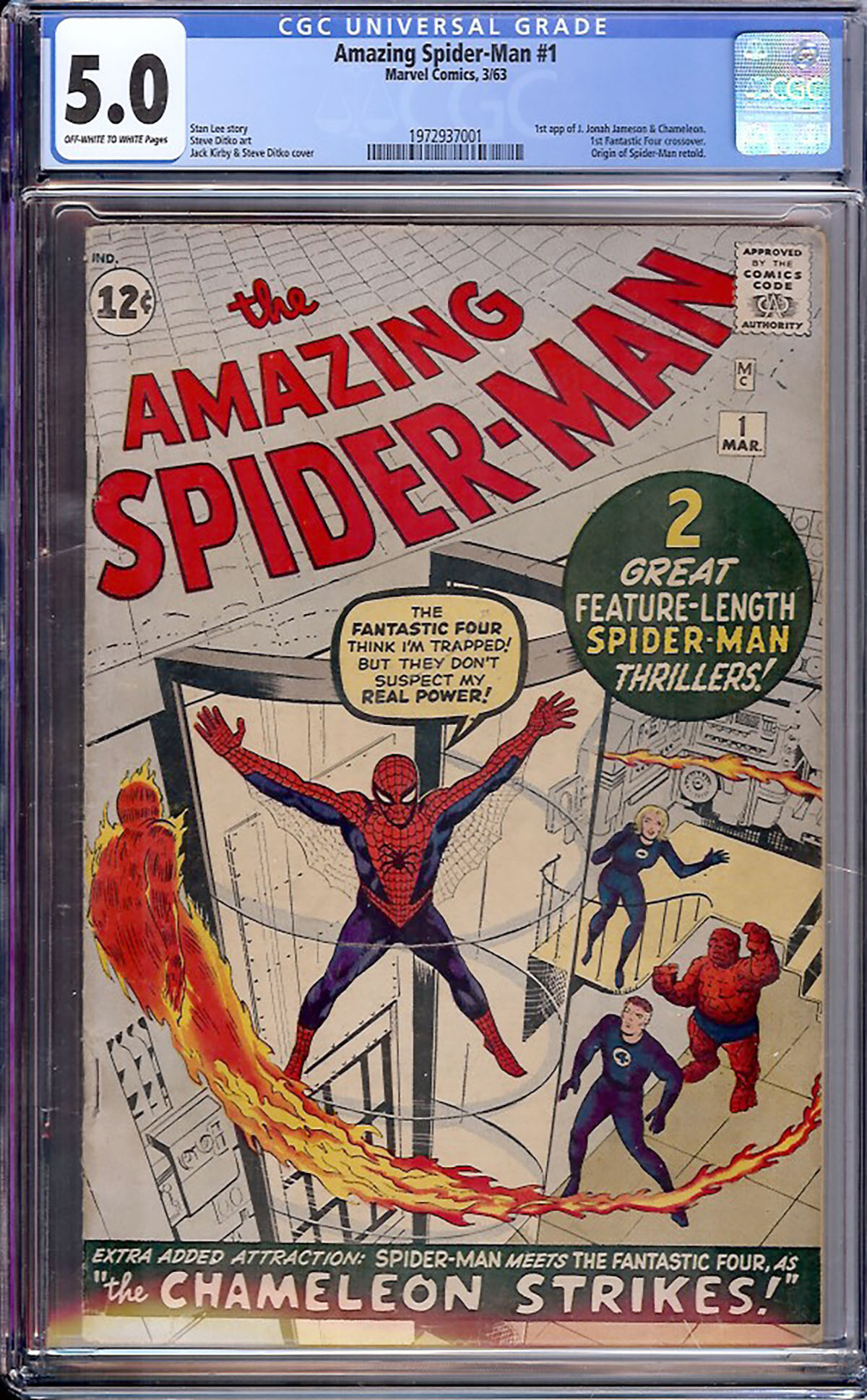Amazing Spider-Man #1 CGC 5.0 ow/w