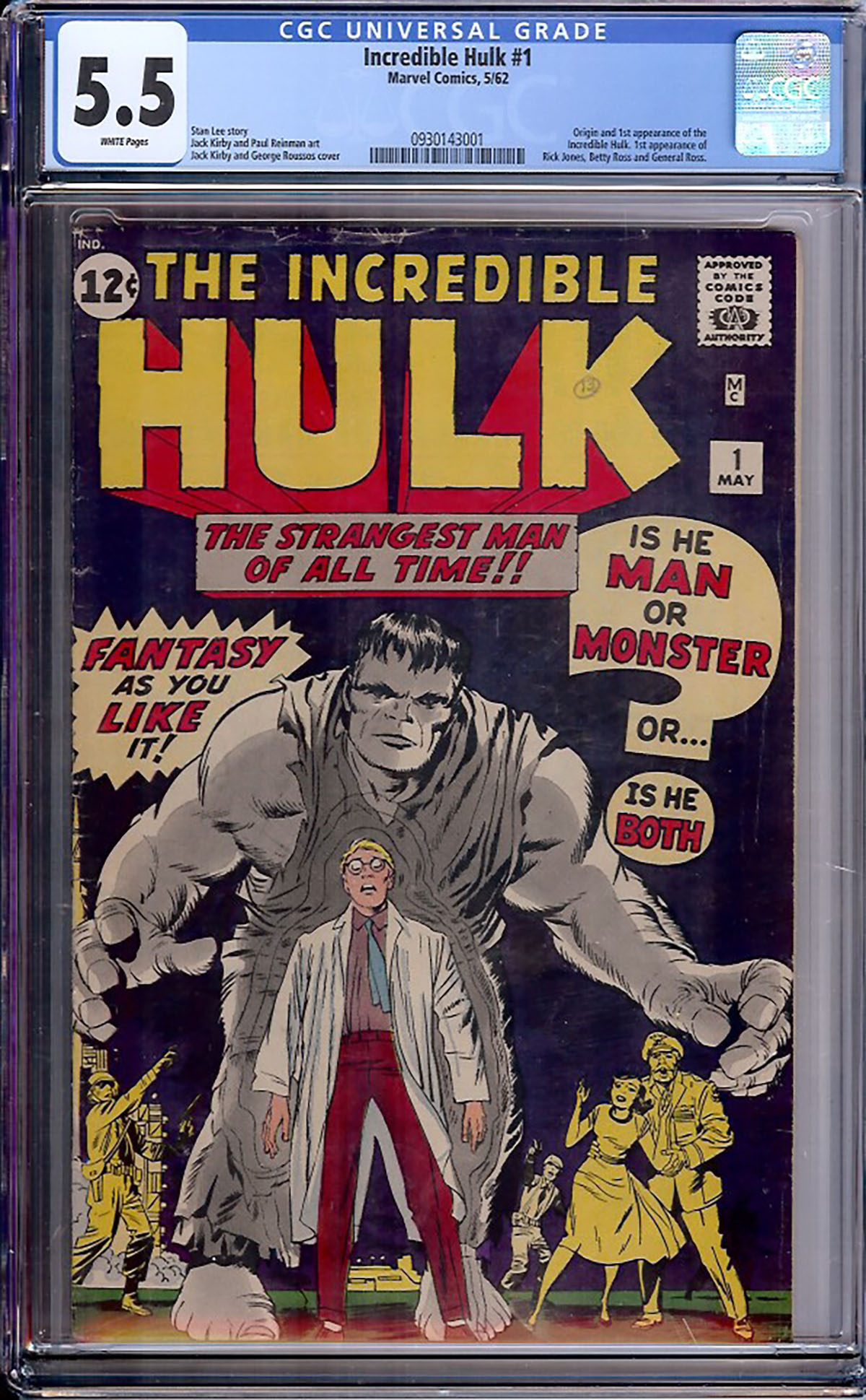 Incredible Hulk #1 CGC 5.5 w