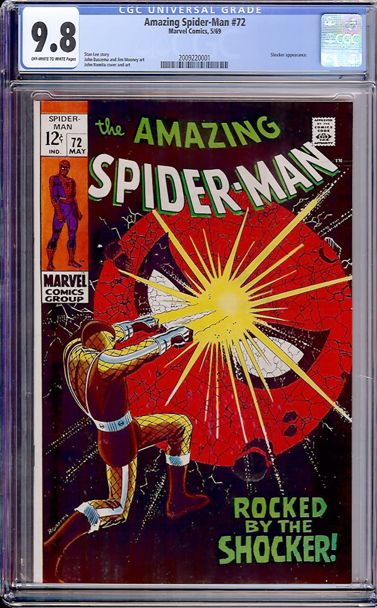 Amazing Spider-Man #72 CGC 9.8 ow/w