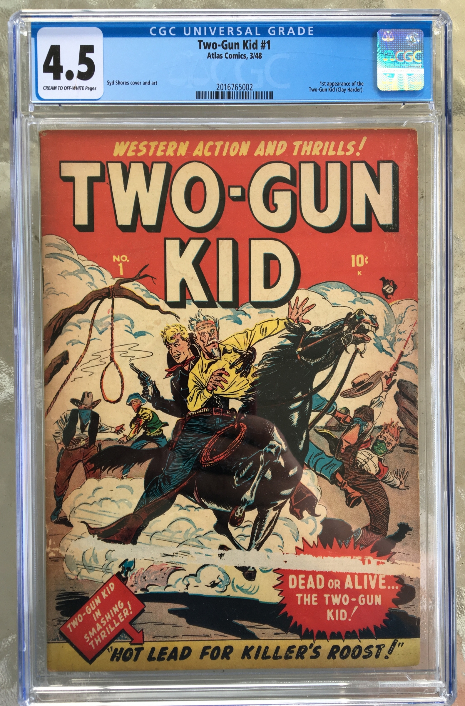 Two-Gun Kid #1 CGC 4.5 cr/ow
