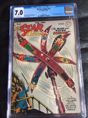 All Star Comics #42 CGC 7.0 ow