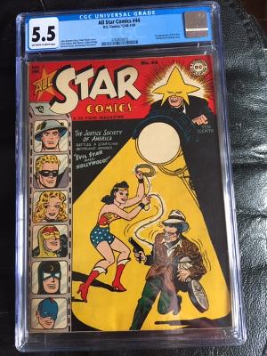 All Star Comics #44 CGC 5.5 ow/w