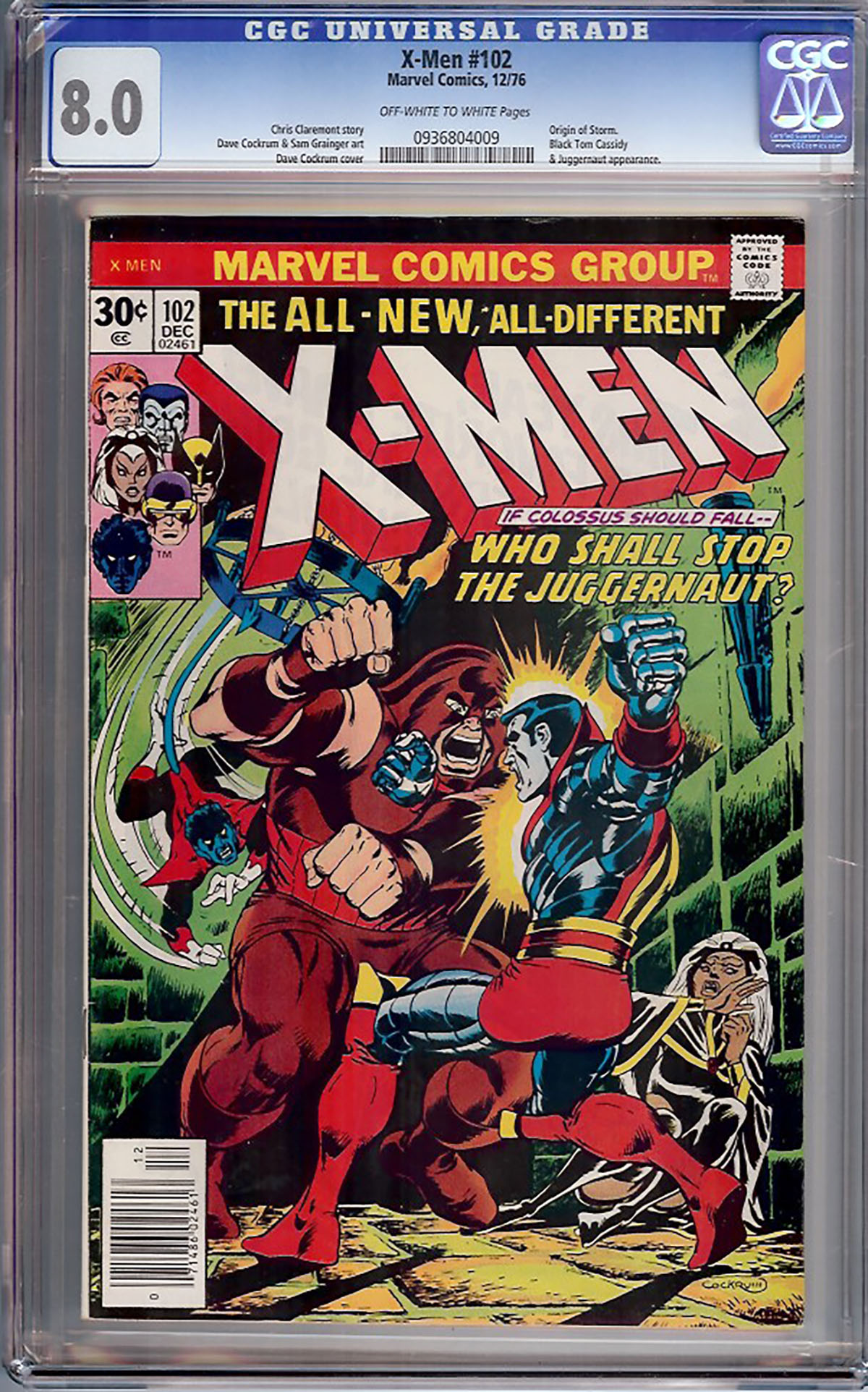X-Men #102 CGC 8.0 ow/w