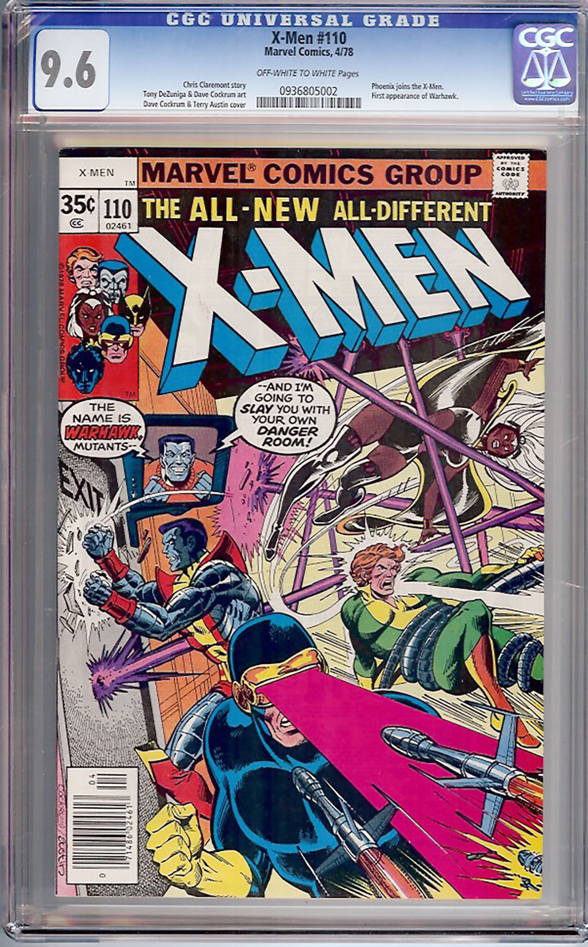 X-Men #110 CGC 9.6 ow/w