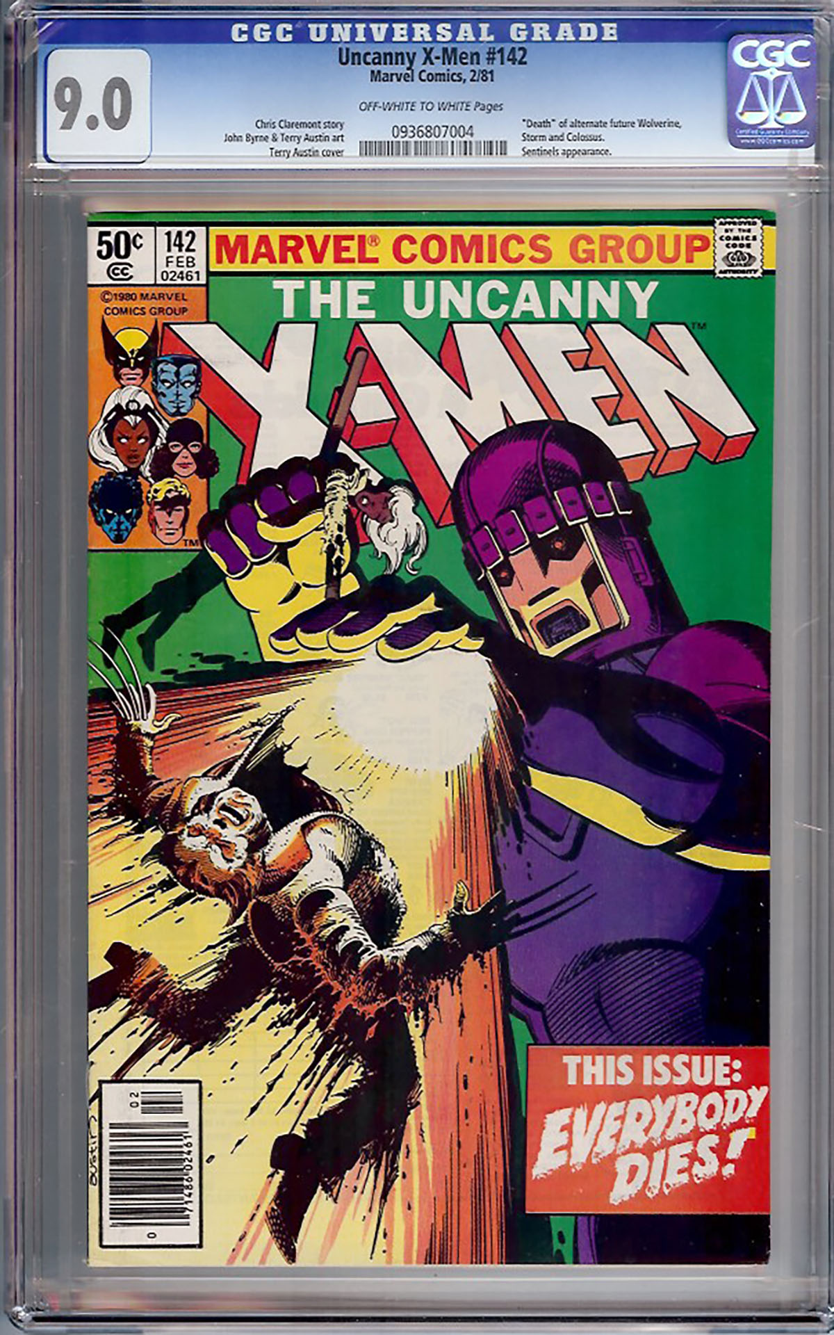 X-Men #142 CGC 9.0 ow/w