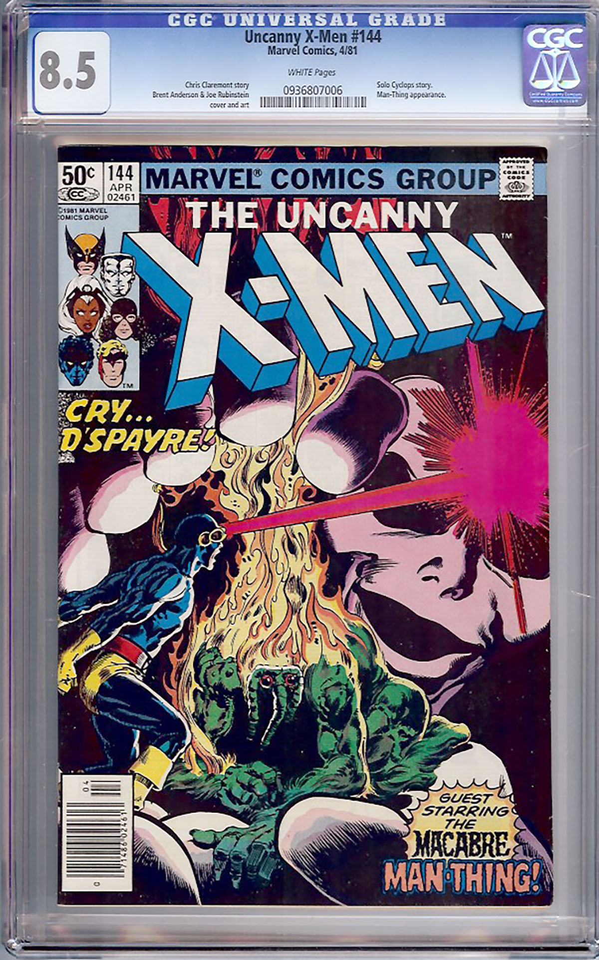 Uncanny X-Men #144 CGC 8.5 w