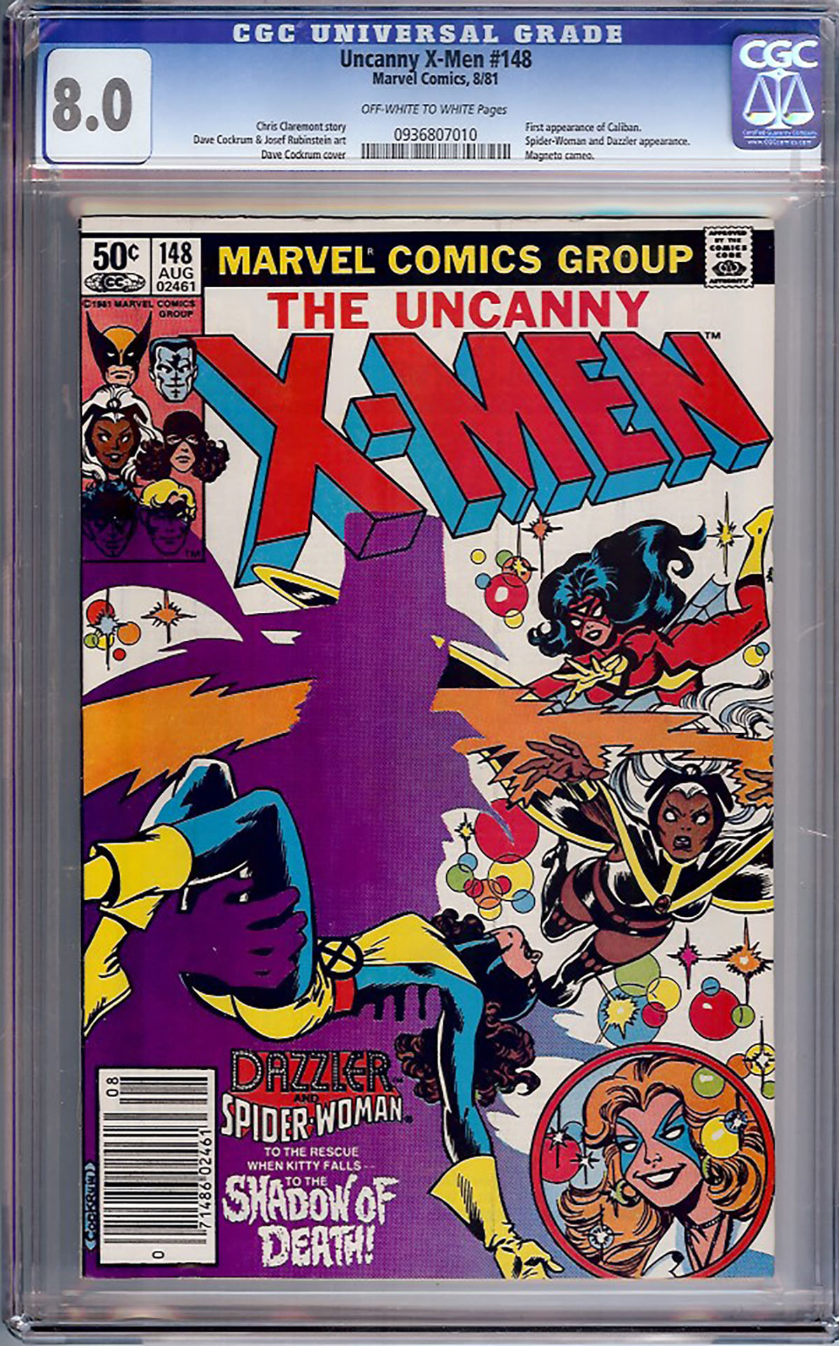 Uncanny X-Men #148 CGC 8.0 ow/w