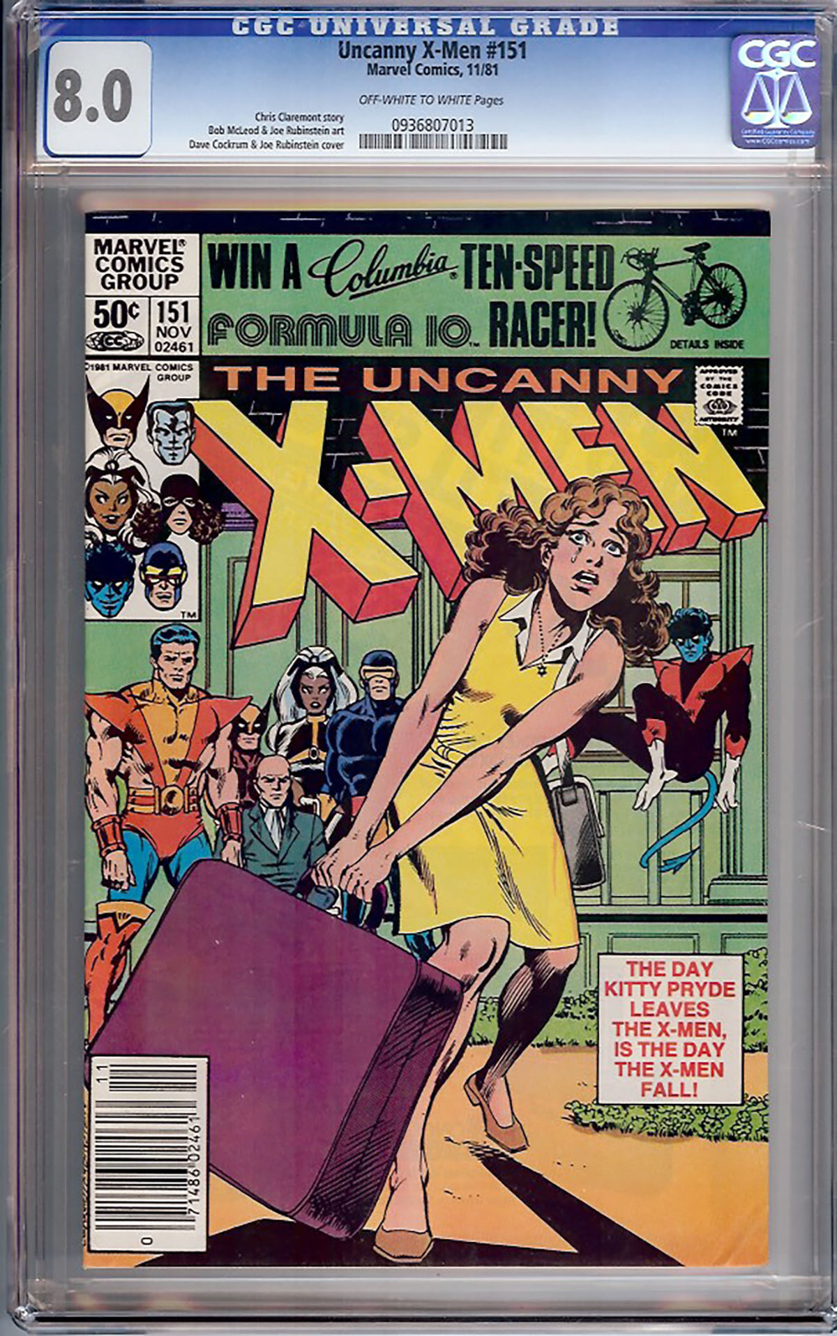 Uncanny X-Men #152 CGC 9.0 ow/w