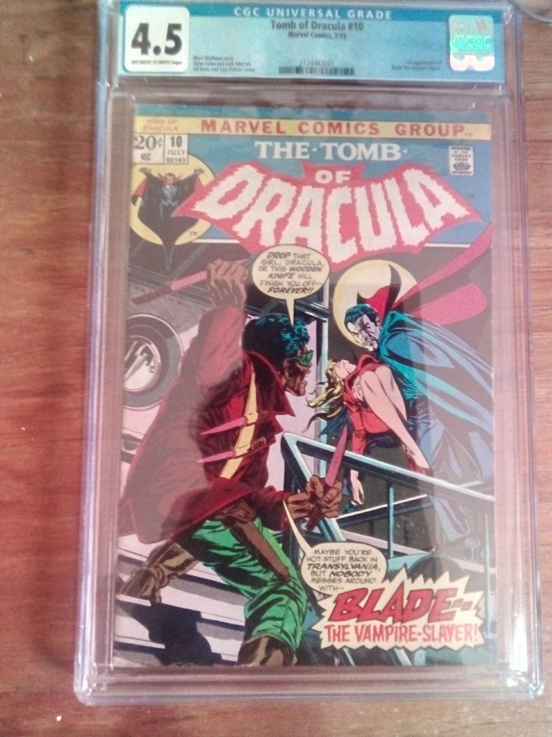 Tomb of Dracula #10 CGC 4.5 ow