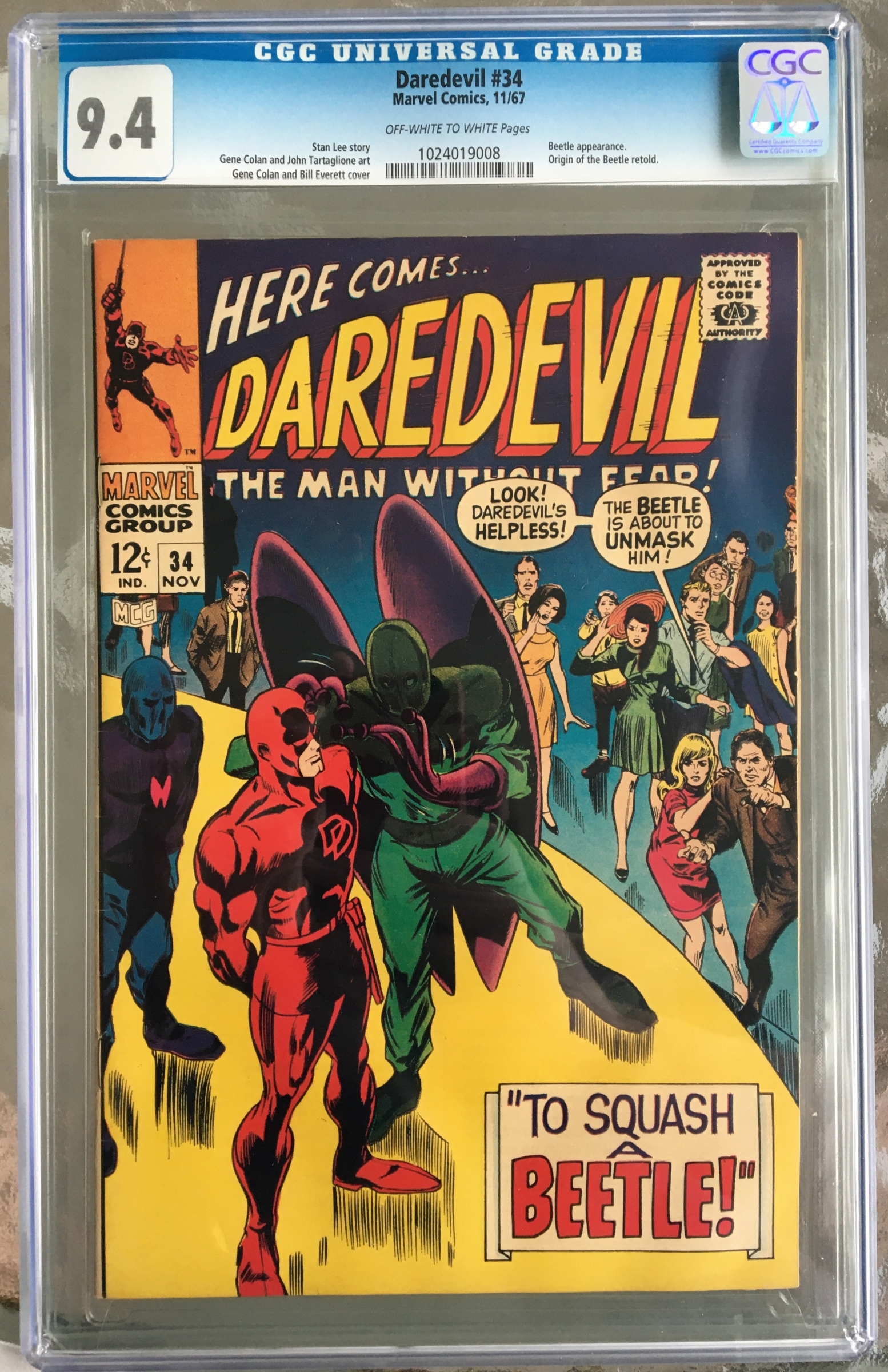 Daredevil #34 CGC 9.4 ow/w