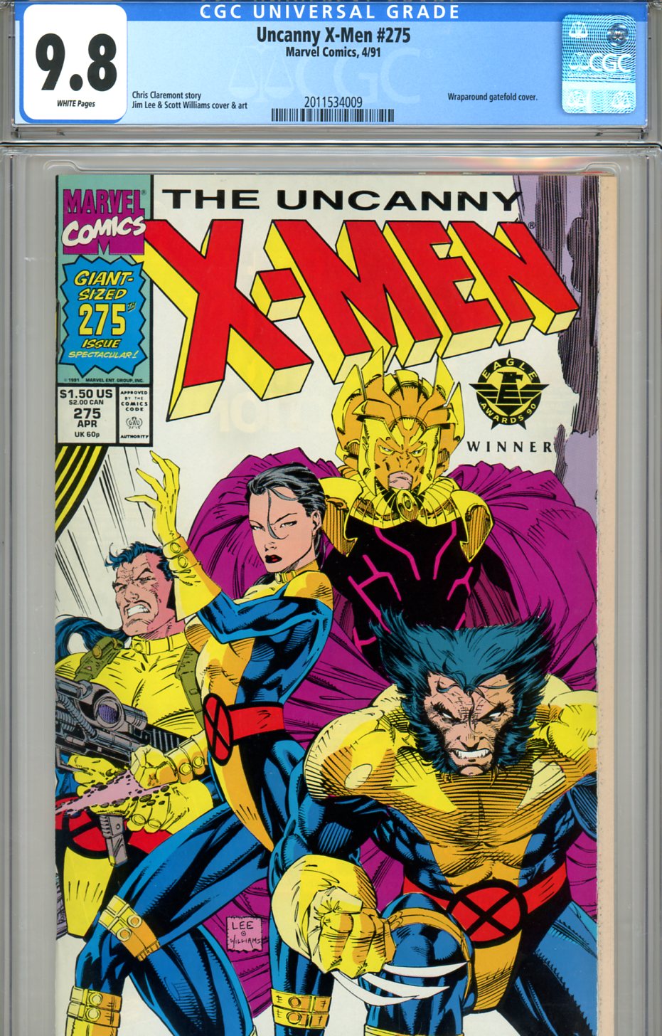Uncanny X-Men #275 CGC 9.8 w