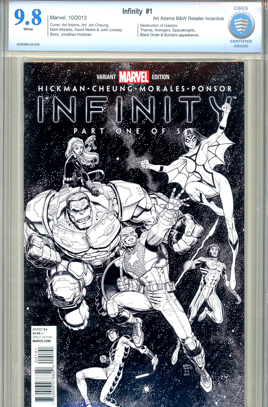 Infinity #1 CBCS 9.8 w Retailer Incentive Edition