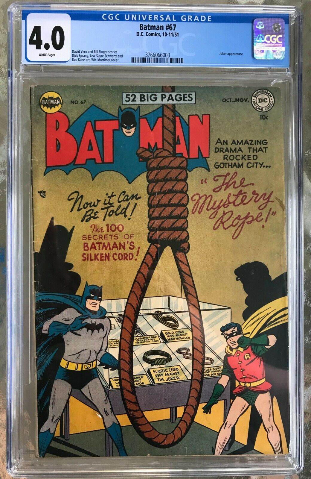 Batman #67 CGC 4.0 w