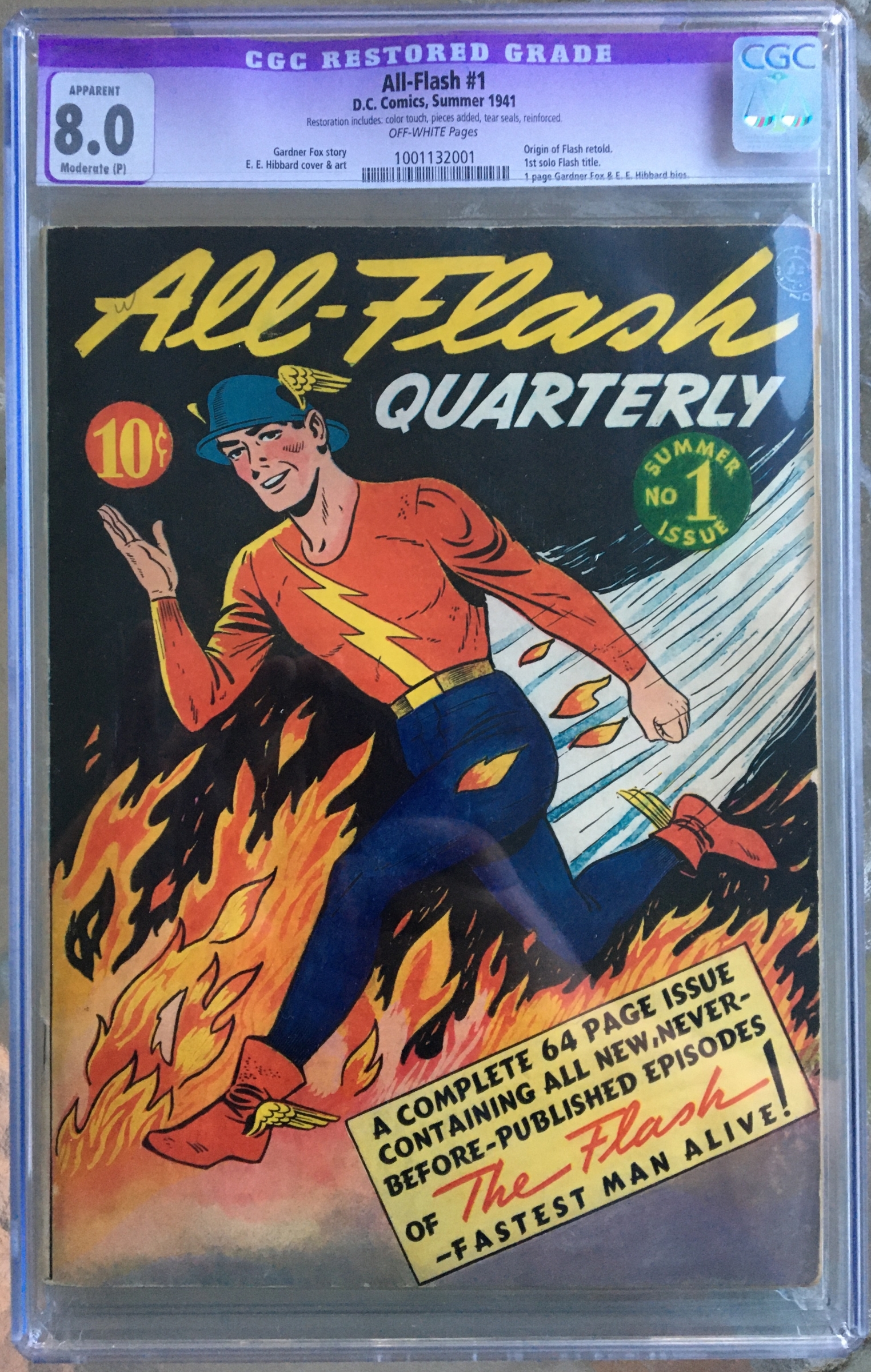 All-Flash #1 CGC 8.0 ow
