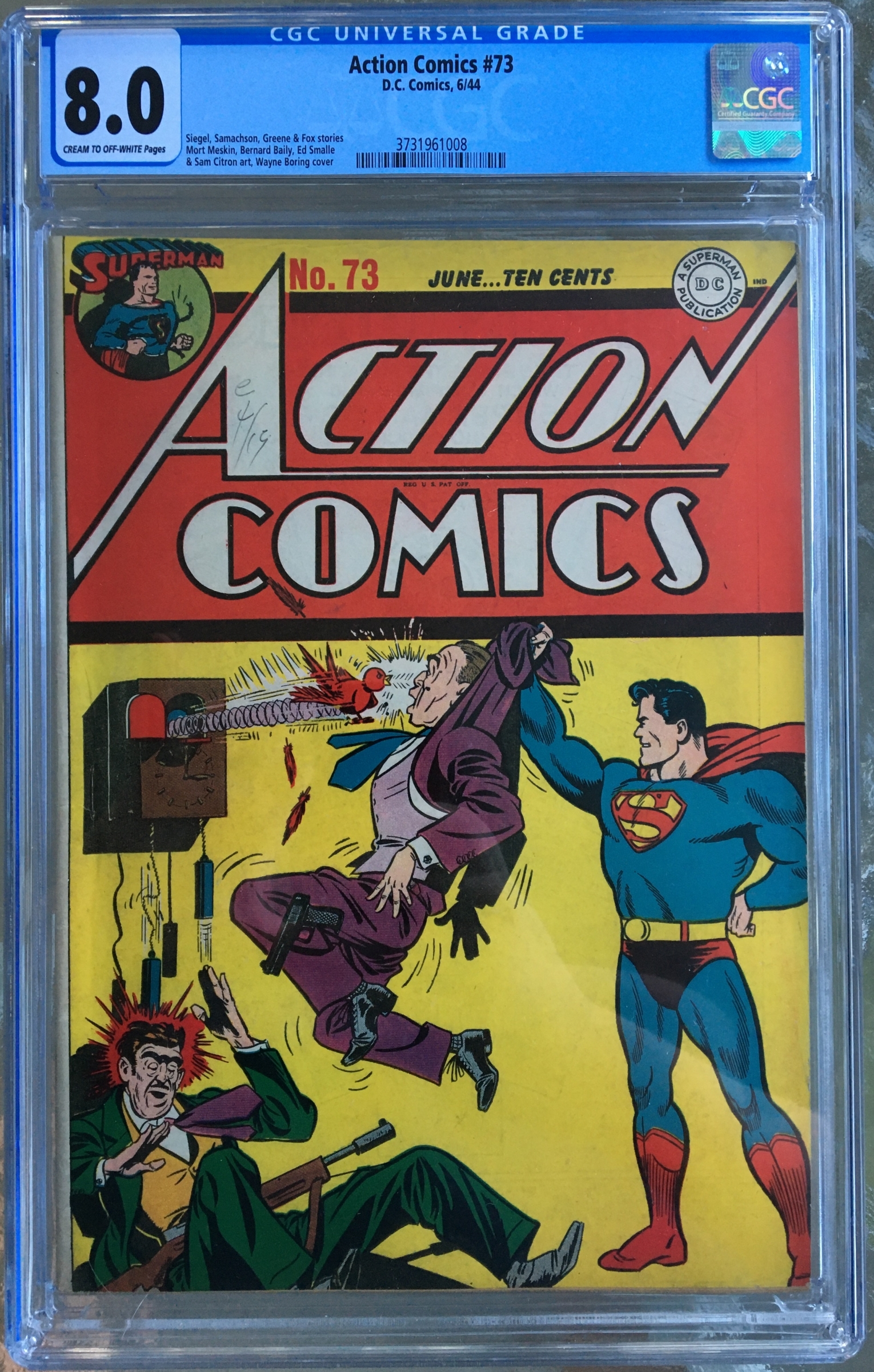 Action Comics #73 CGC 8.0 cr/ow