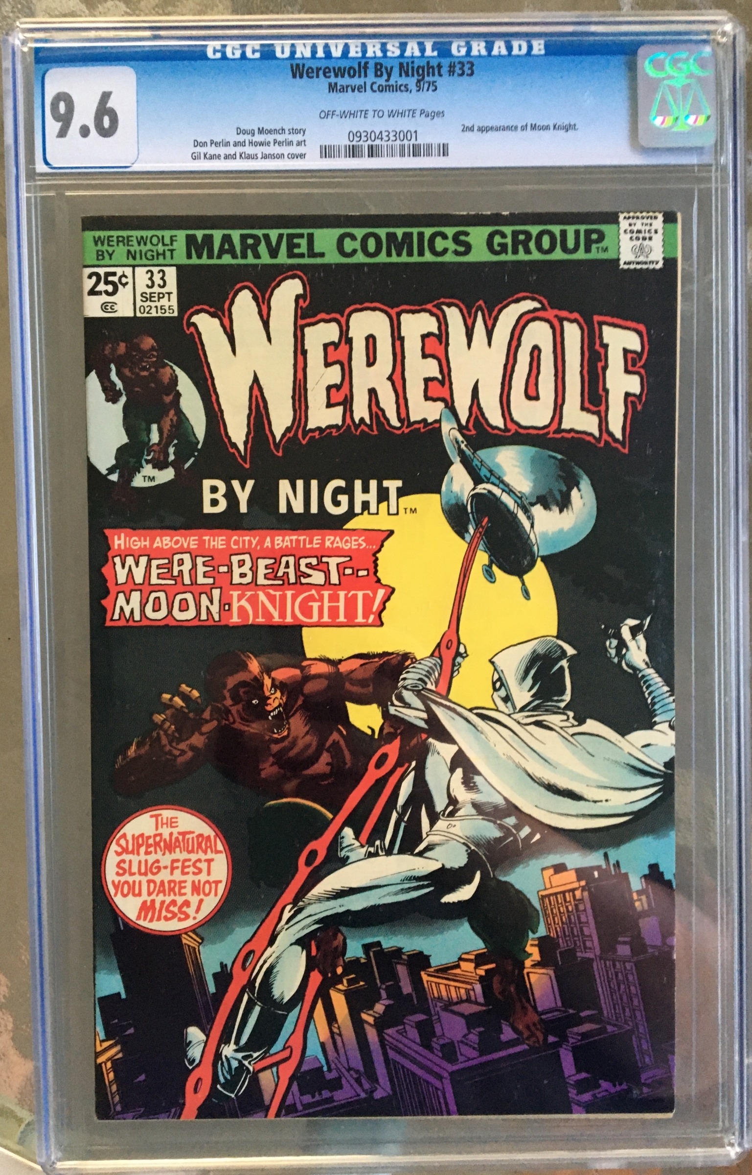 Werewolf By Night #33 CGC 9.6 ow/w