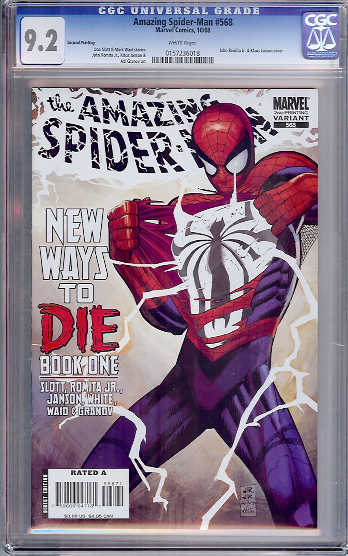 Amazing Spider-Man #568 CGC 9.2 w Second Printing