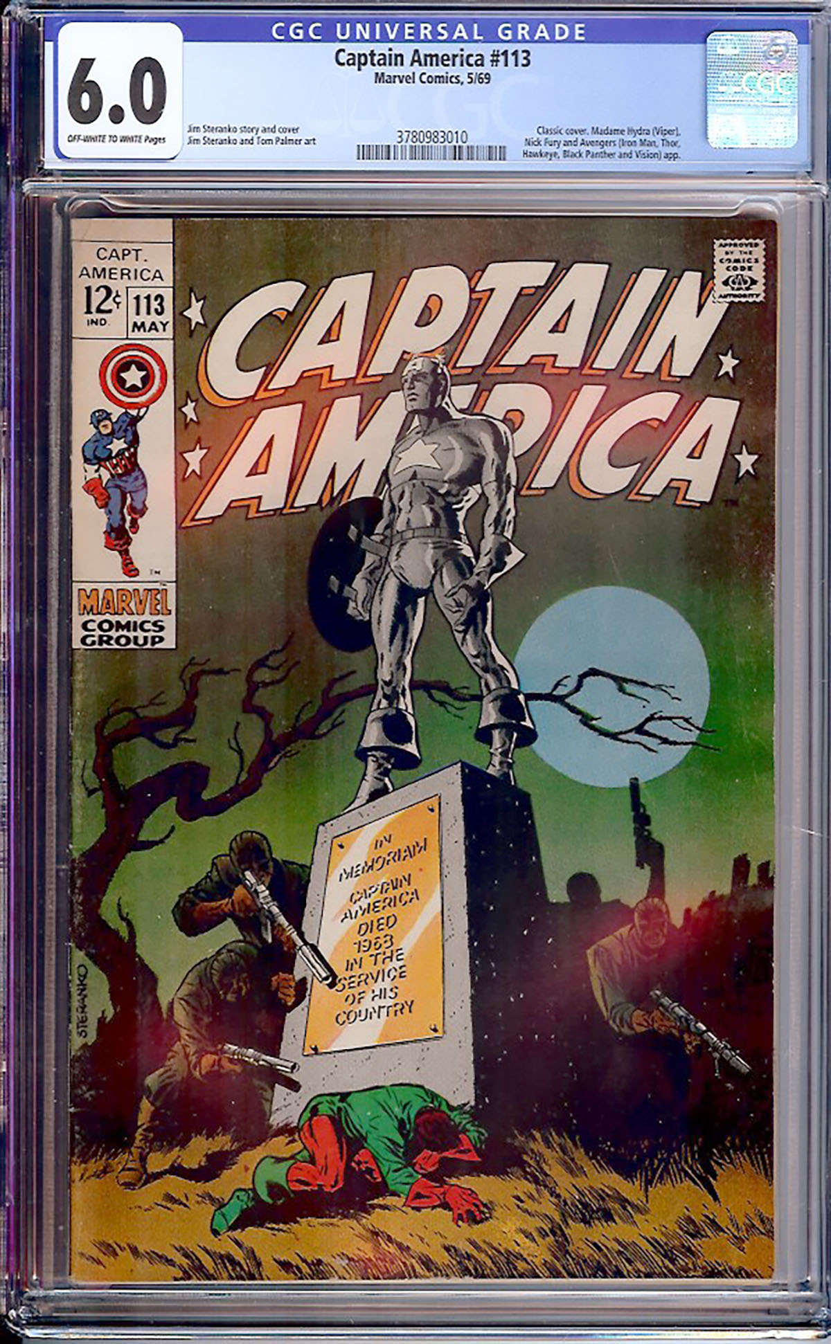 Captain America #113 CGC 6.0 ow/w