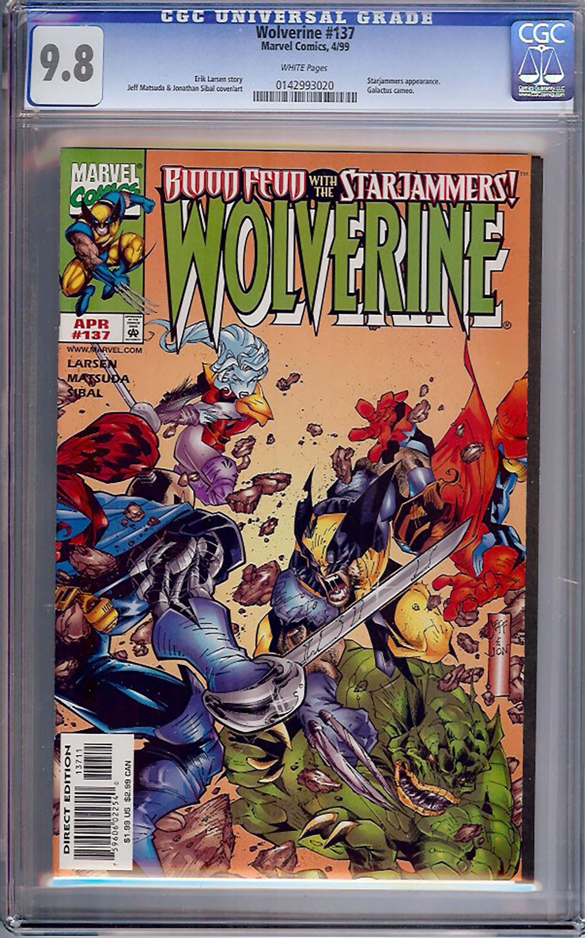 Wolverine #137 CGC 9.8 w