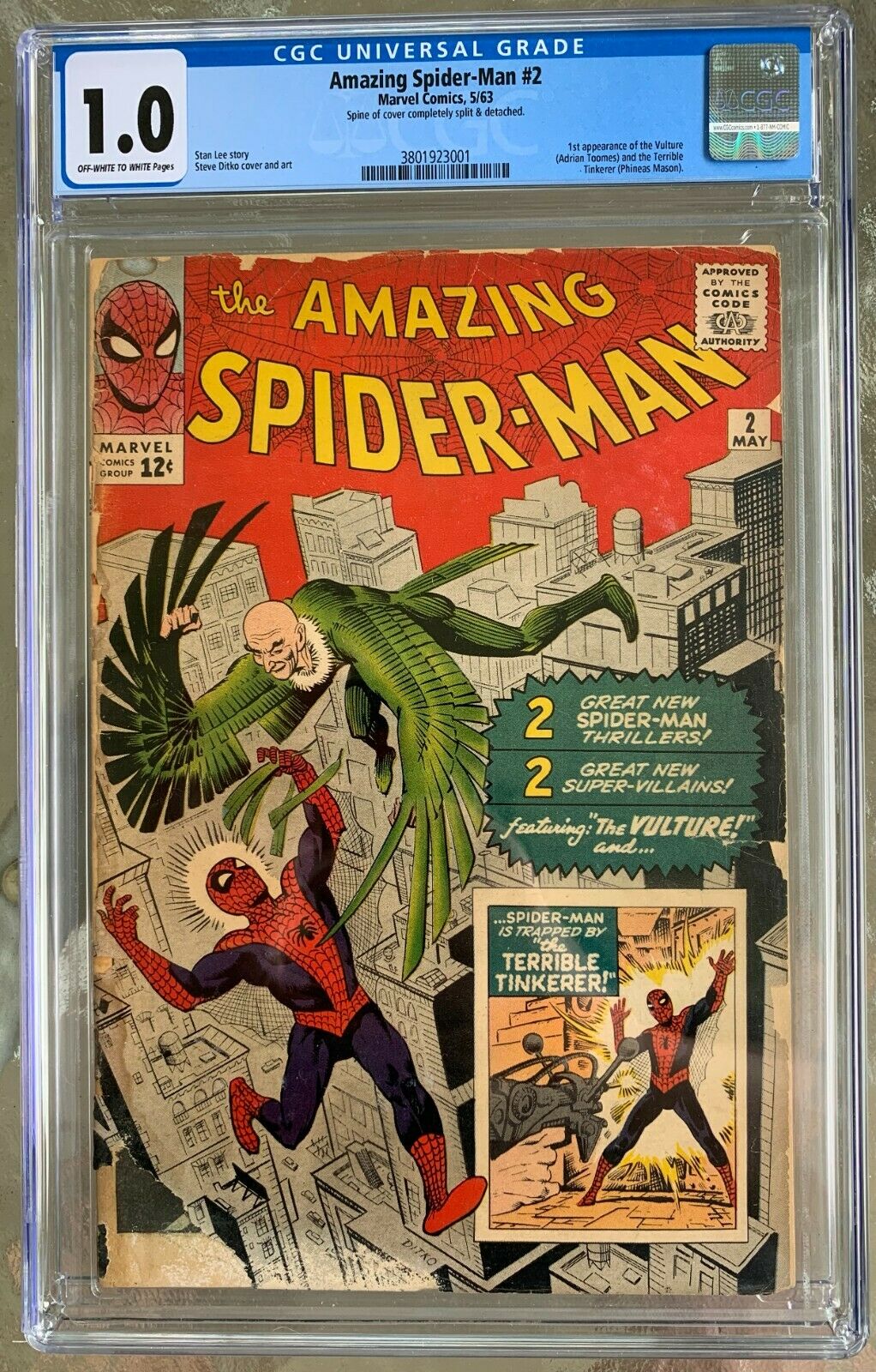 Amazing Spider-Man #2 CGC 1.0 ow/w