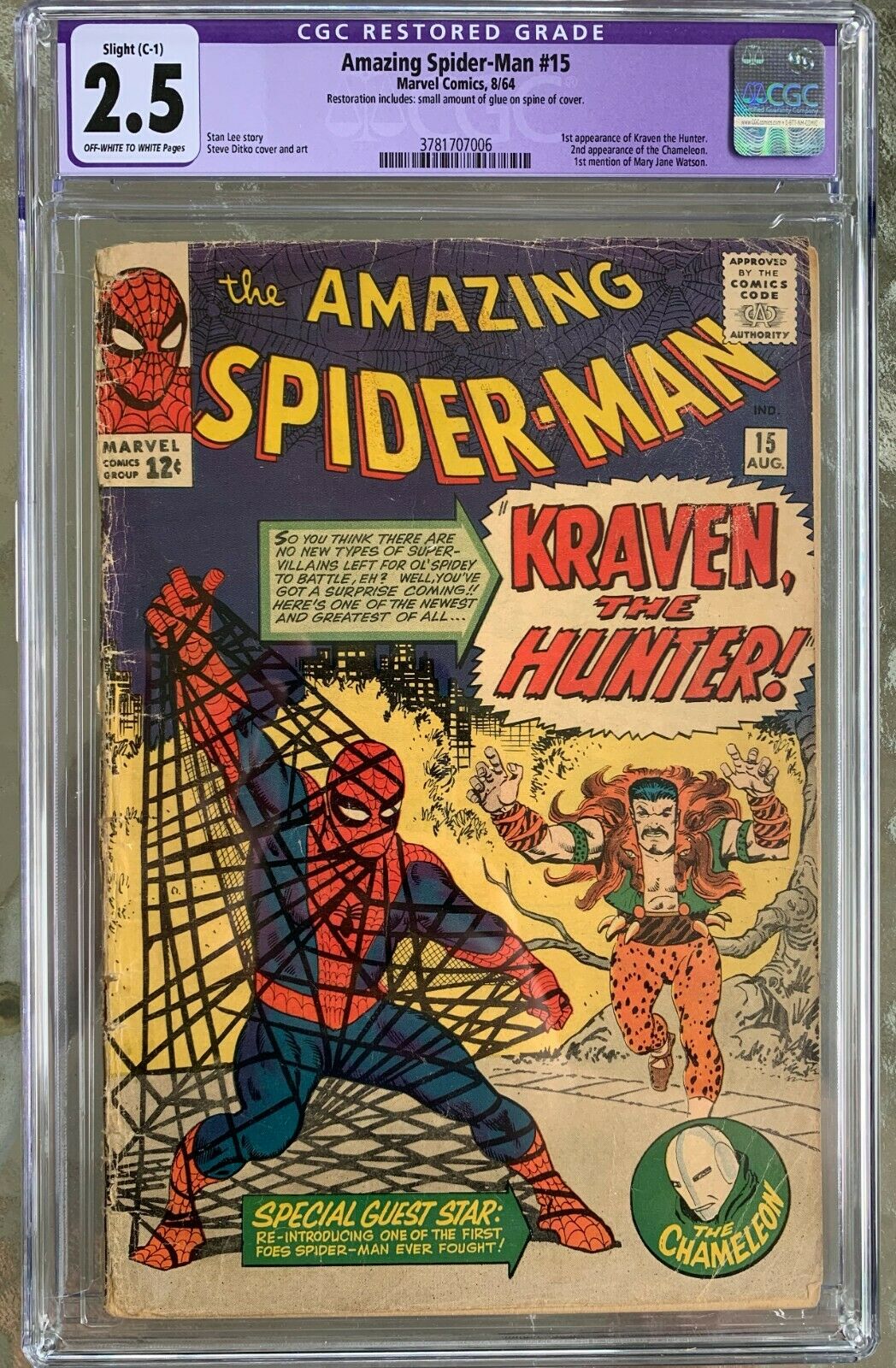 Amazing Spider-Man #15 CGC 2.5 ow/w